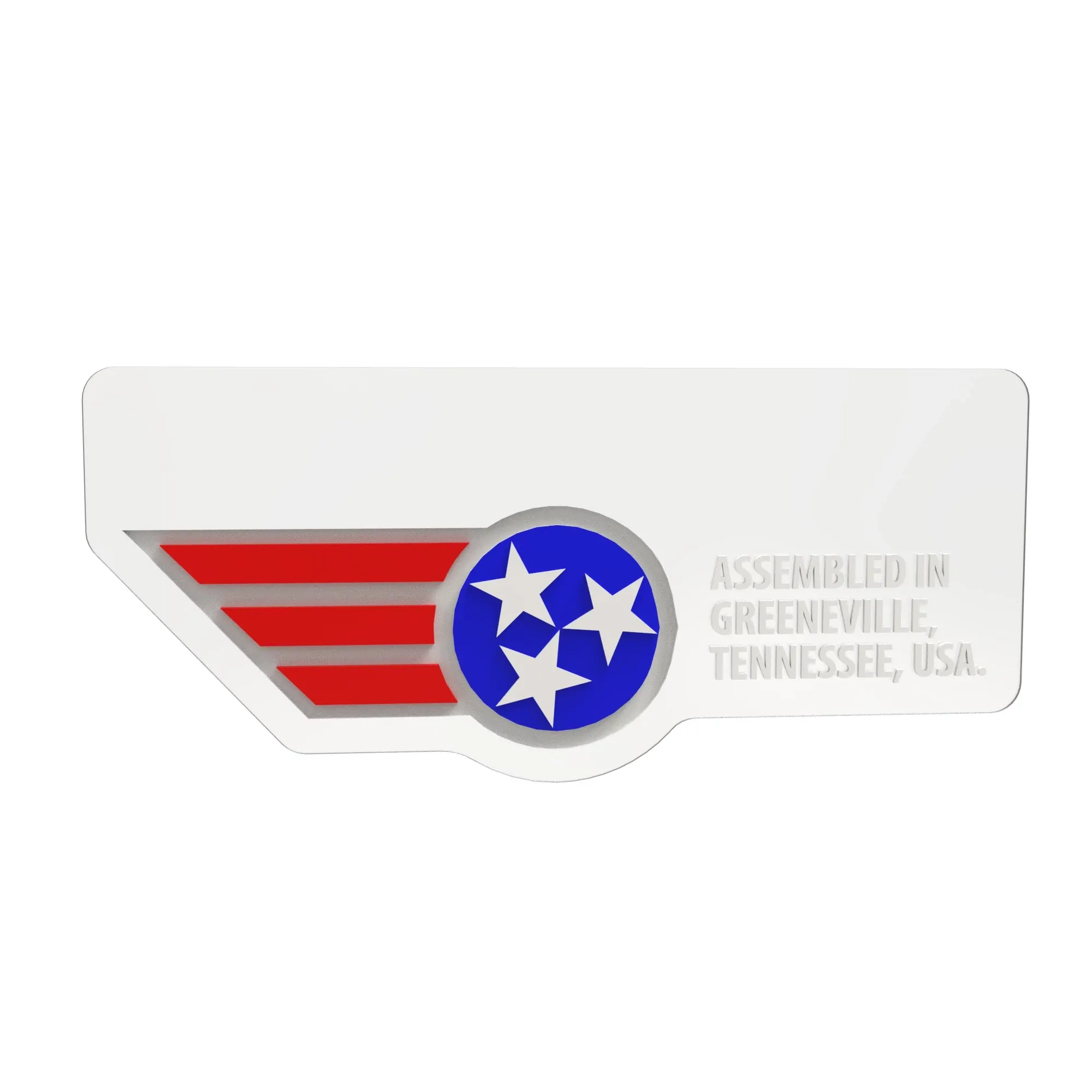 John Deere Assembled in Greeneville Label - UC36020