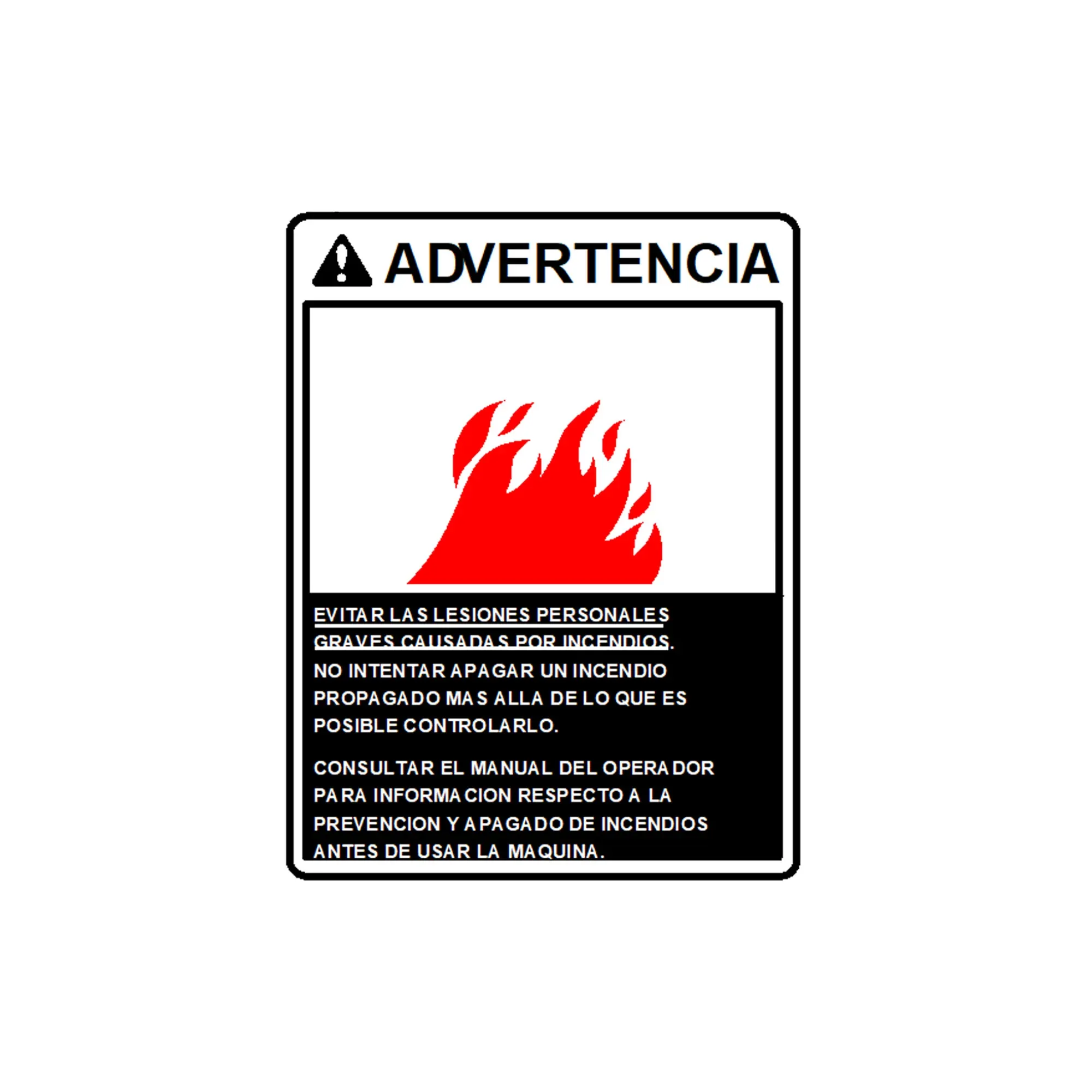 John Deere Safety Sign, Thermal Combustion Label - E93598