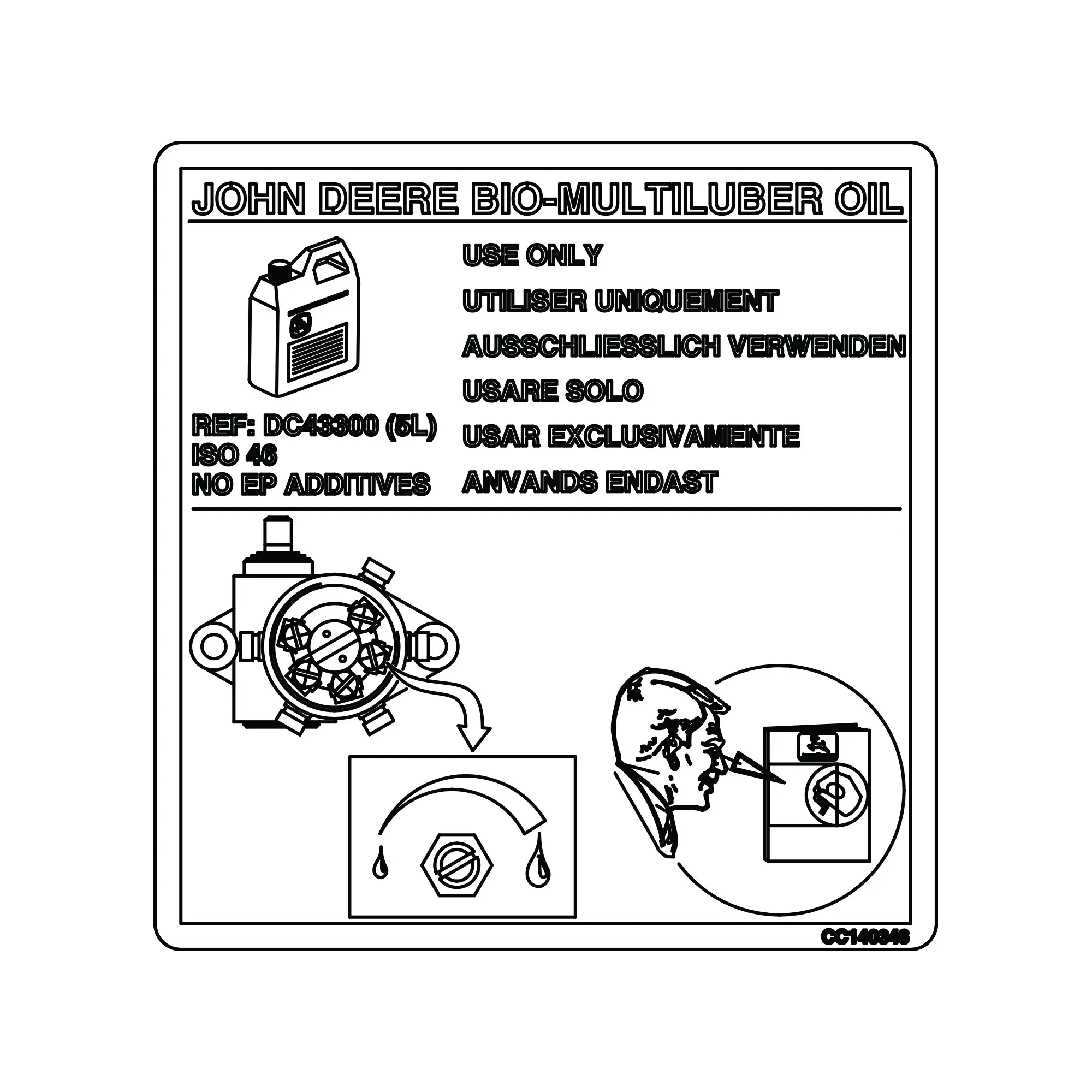 John Deere Label - CC140346