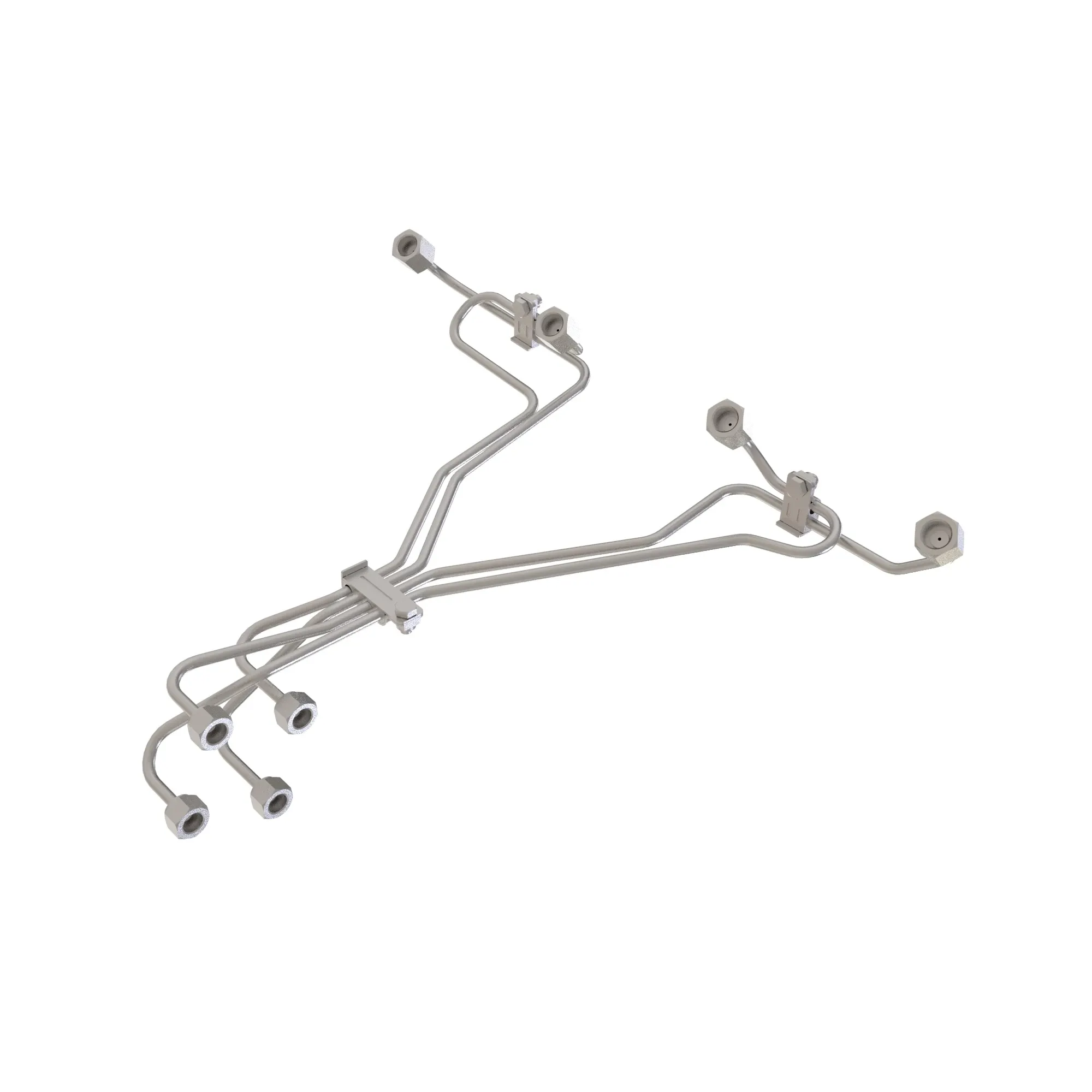 FUEL INJECTION LINES SET 4 CYL, FOR DELPHI DP100 WITH DELIVERY VALVES