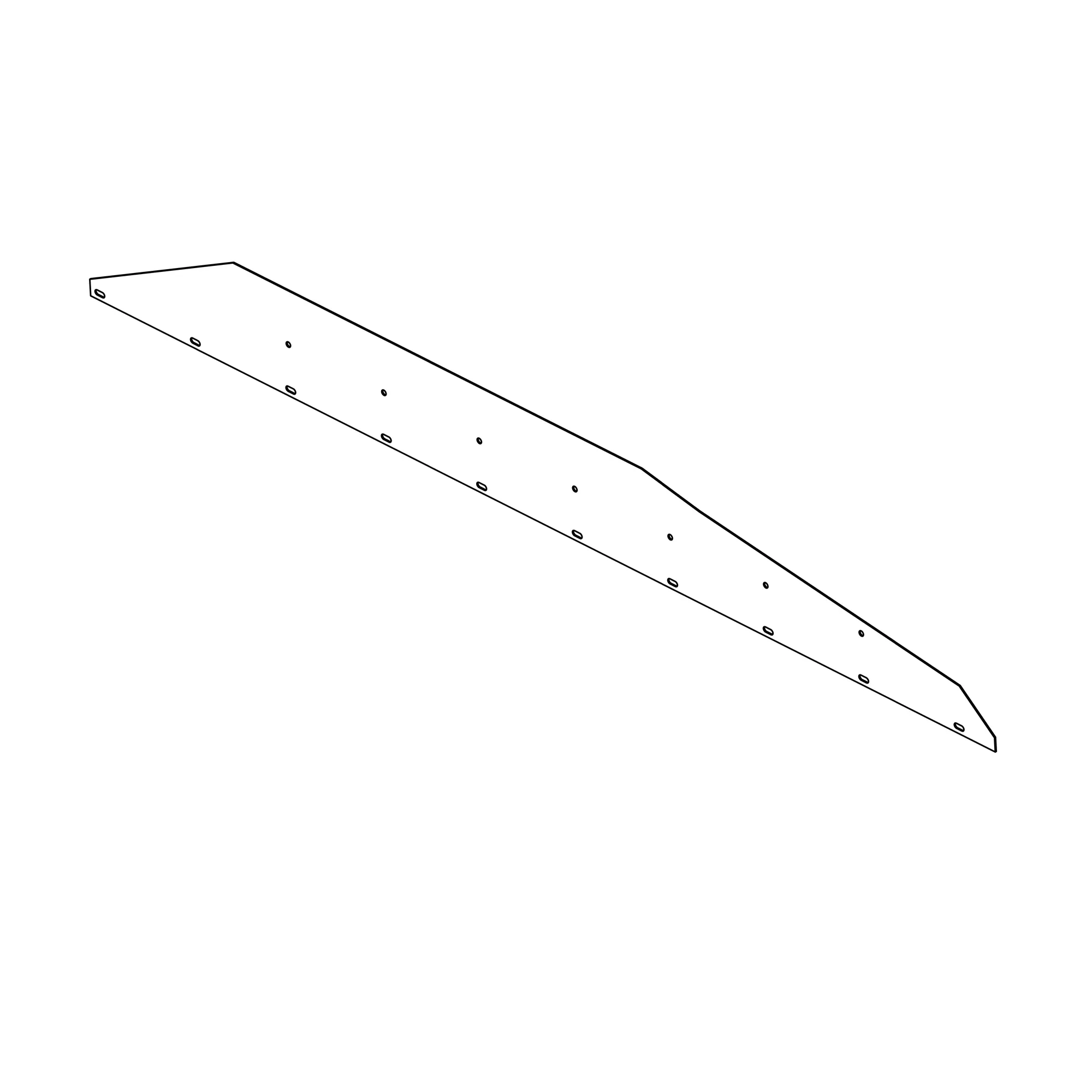 John Deere Sidehill Cleaning Shoe Partition - HXE14411