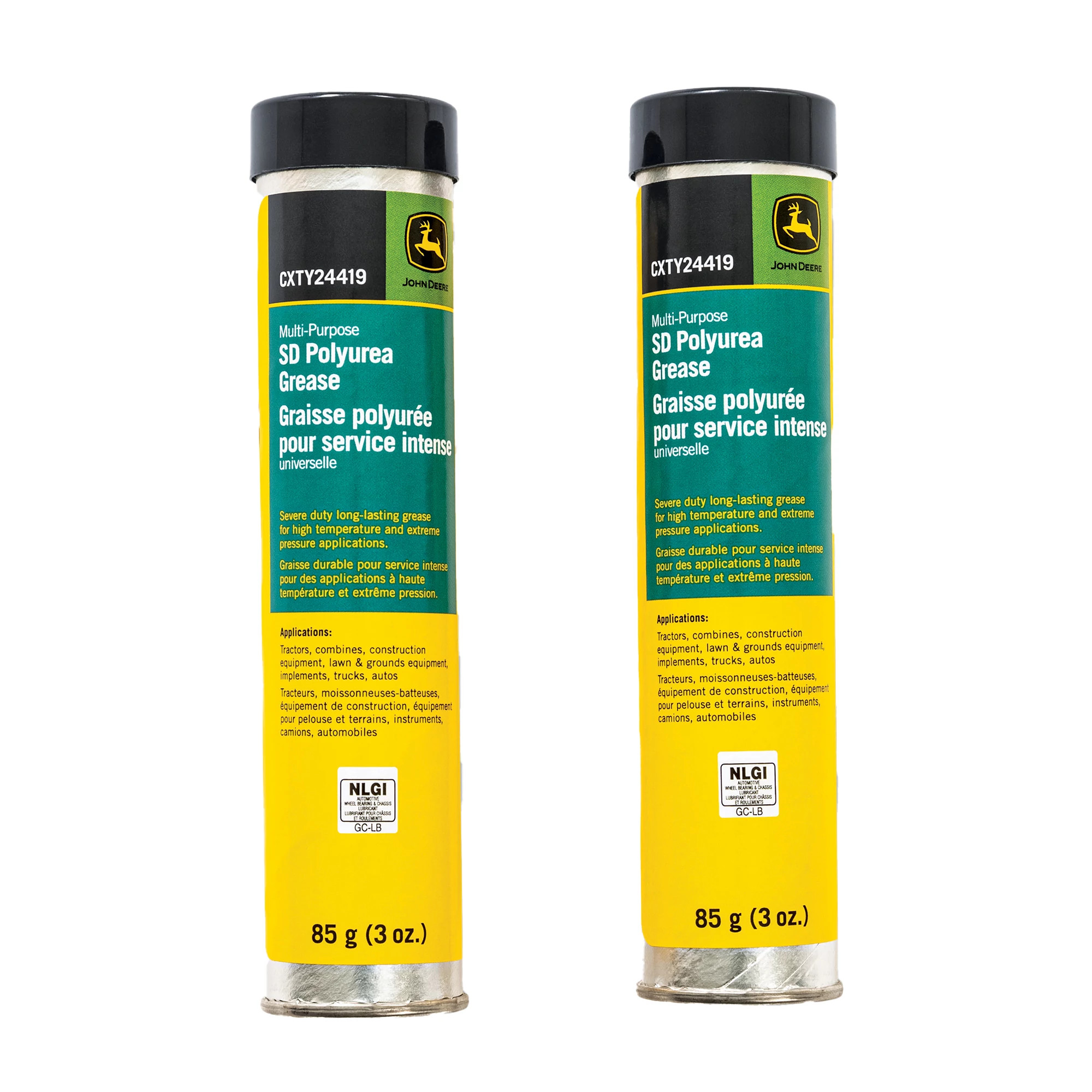 John Deere Multi-Purpose Severe-Duty (SD) Polyurea Grease, 2 X 85 gram (2 X 3 Oz) - CXTY24419