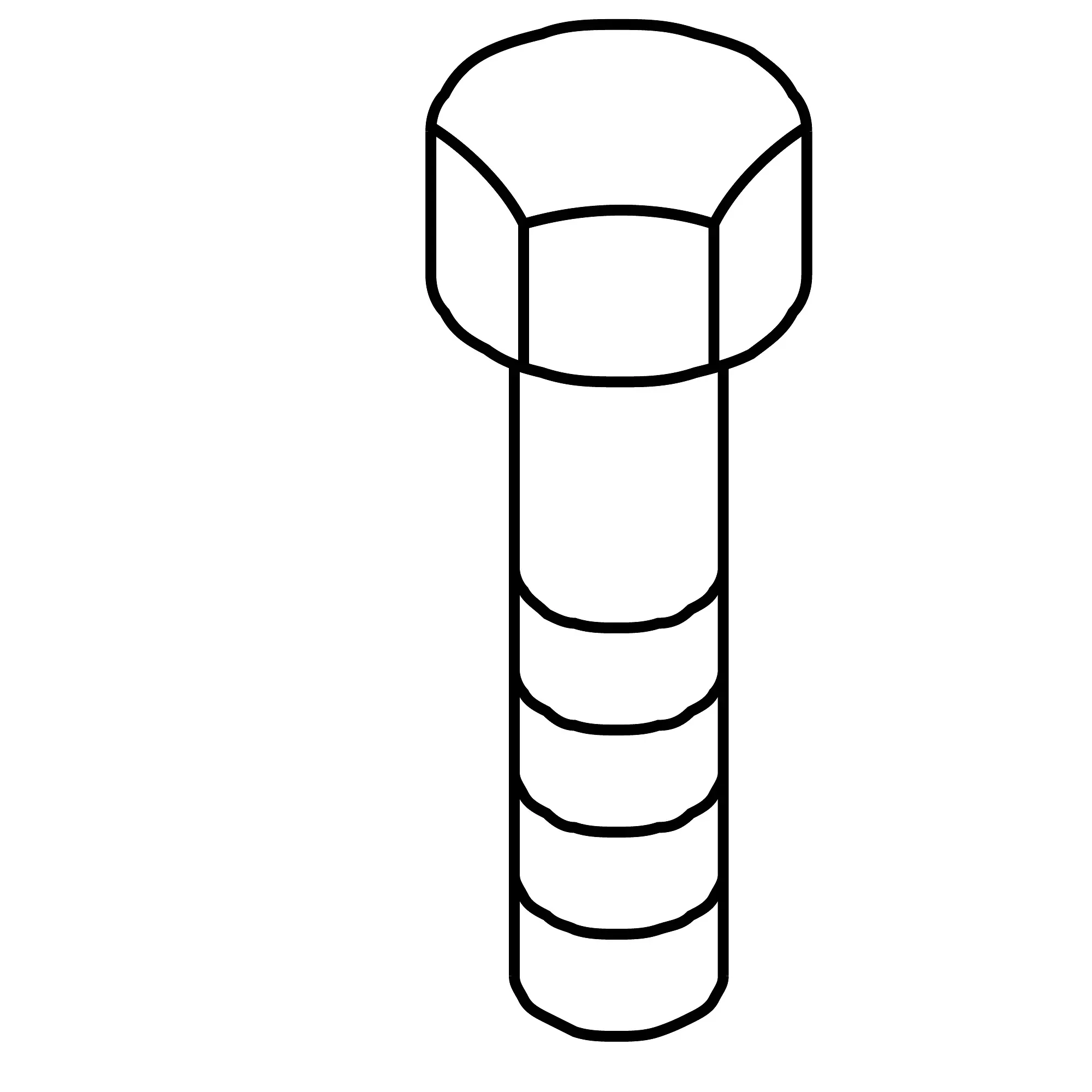John Deere Hexagonal Head Screw, 1/2" X 7-1/2" - 08H4726