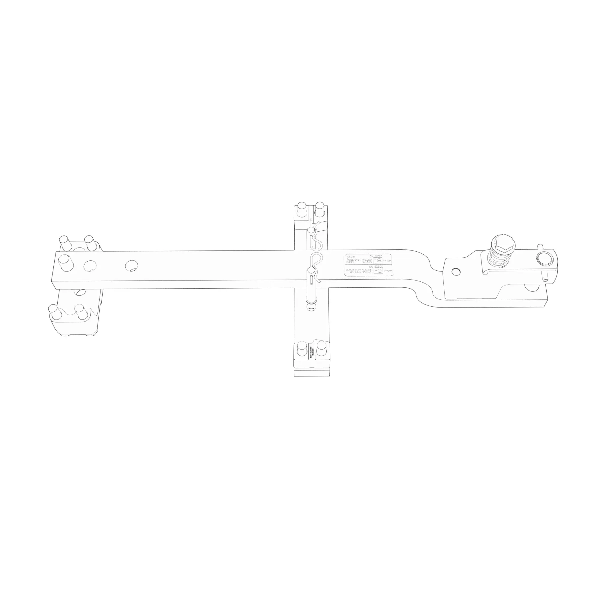 John Deere Swinging Drawbar Attachment with Hammer Strap, Category 2 - BL15979