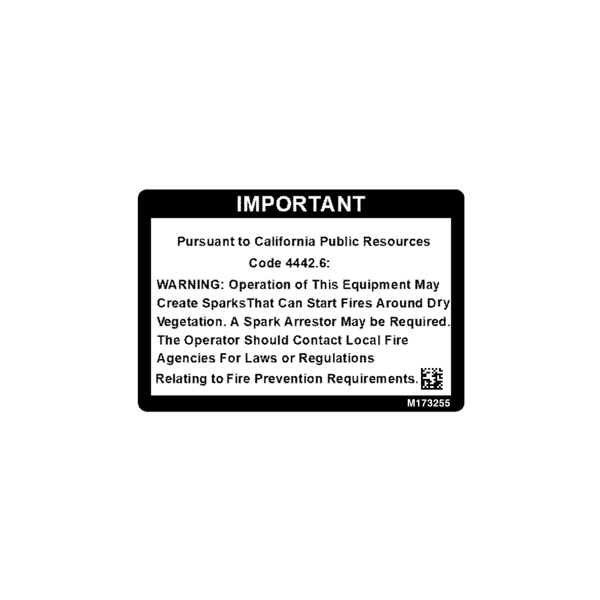 LABEL, LABEL, SPARK ARRESTOR