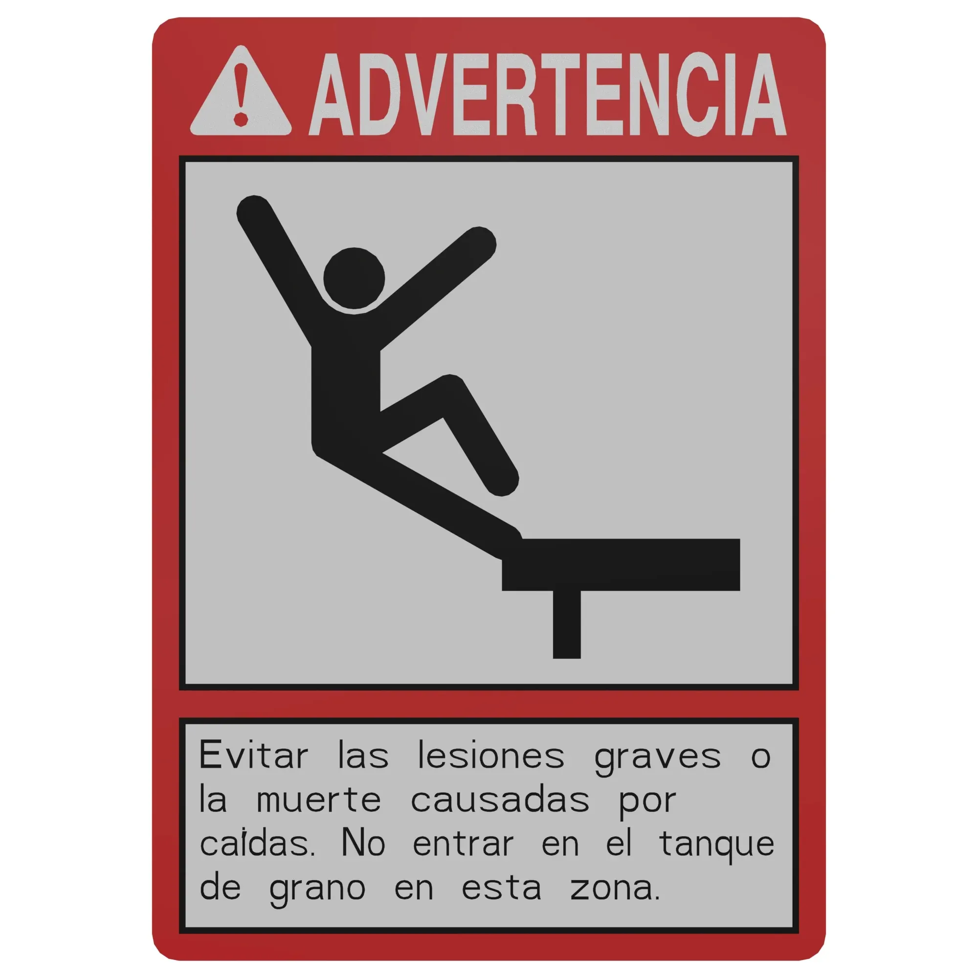 John Deere Spanish Front Entry Warning Sign - H209534