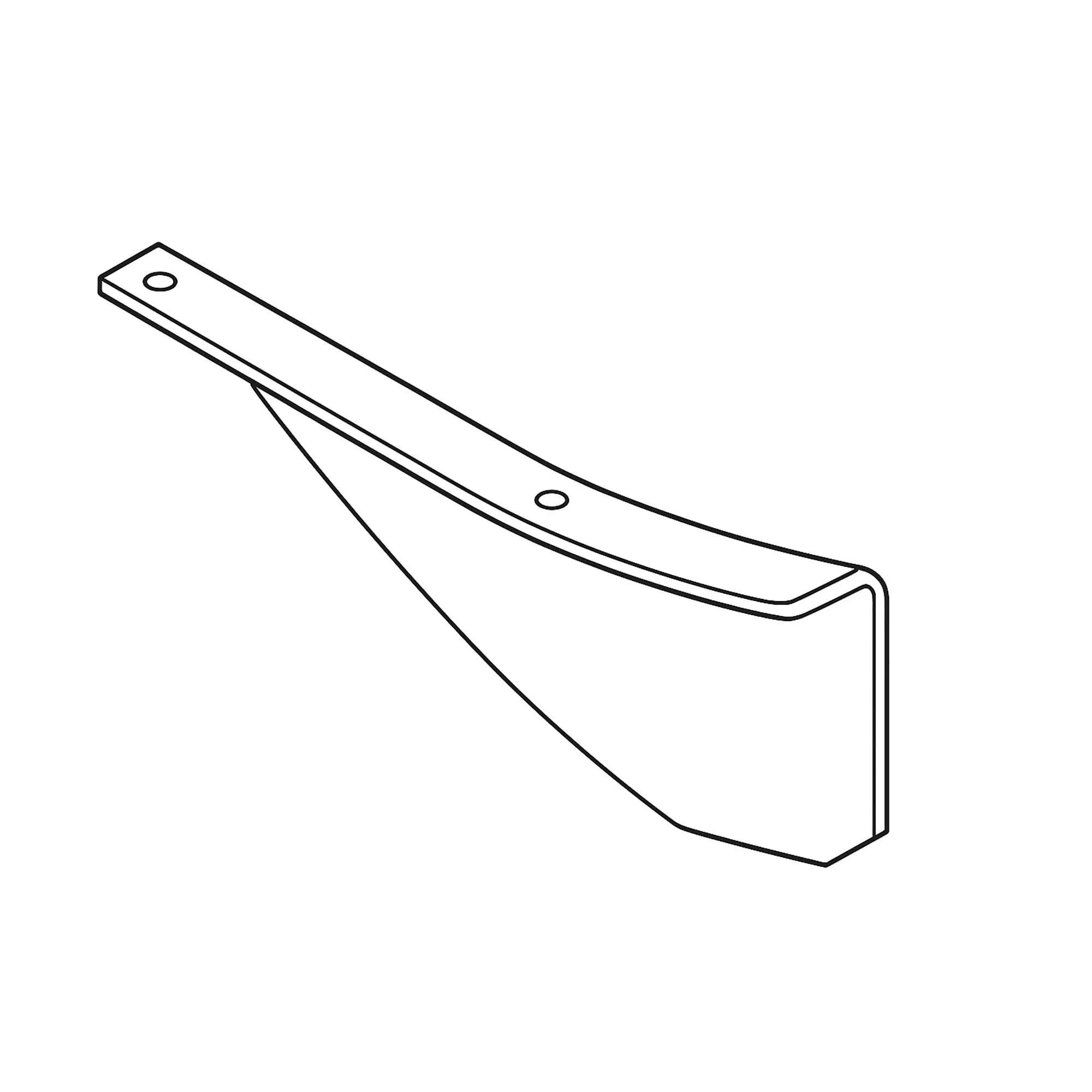 John Deere Chopper Tailboard Right Side Fixed Deflector - H220604
