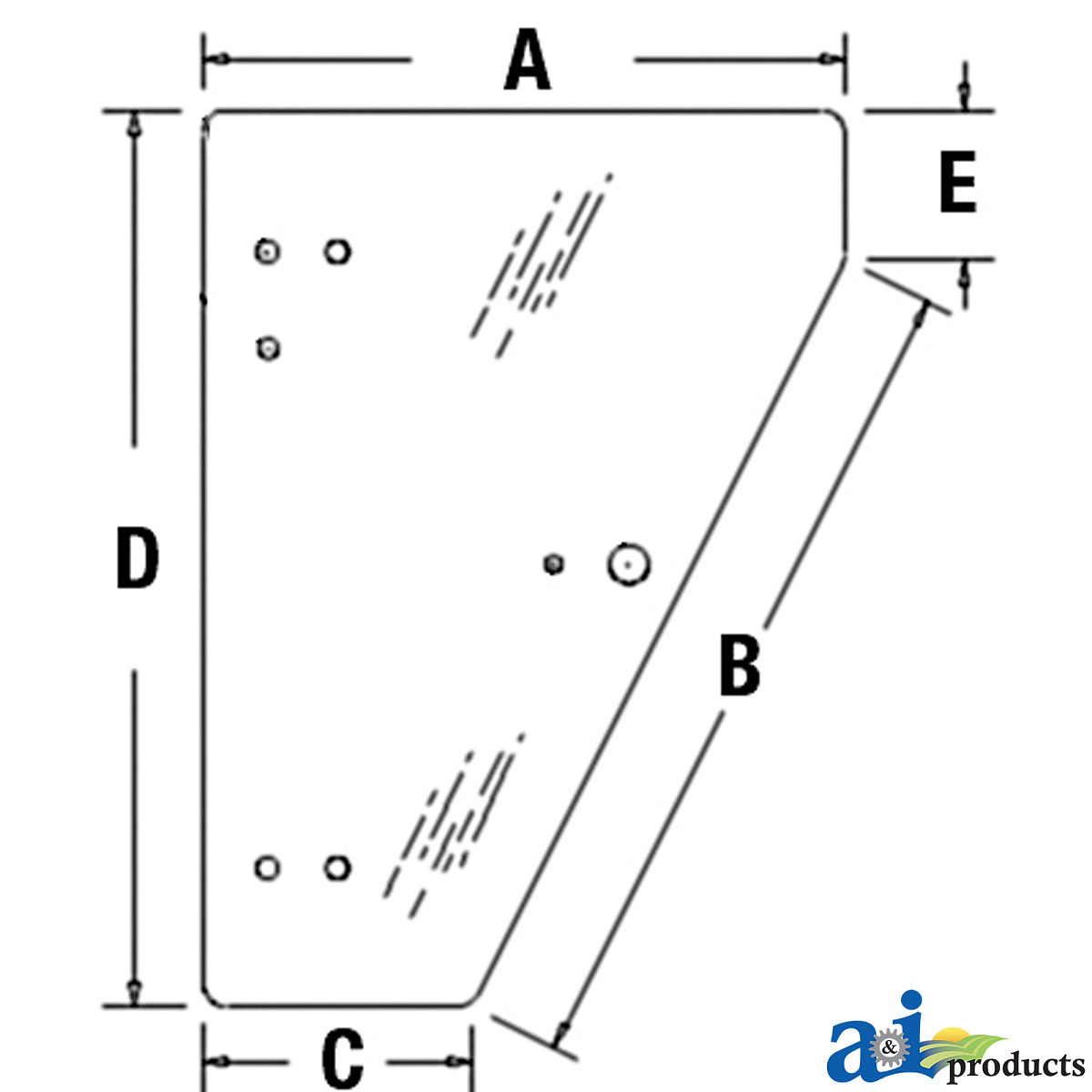 A&I Products Cab Door Glass - A-H206852