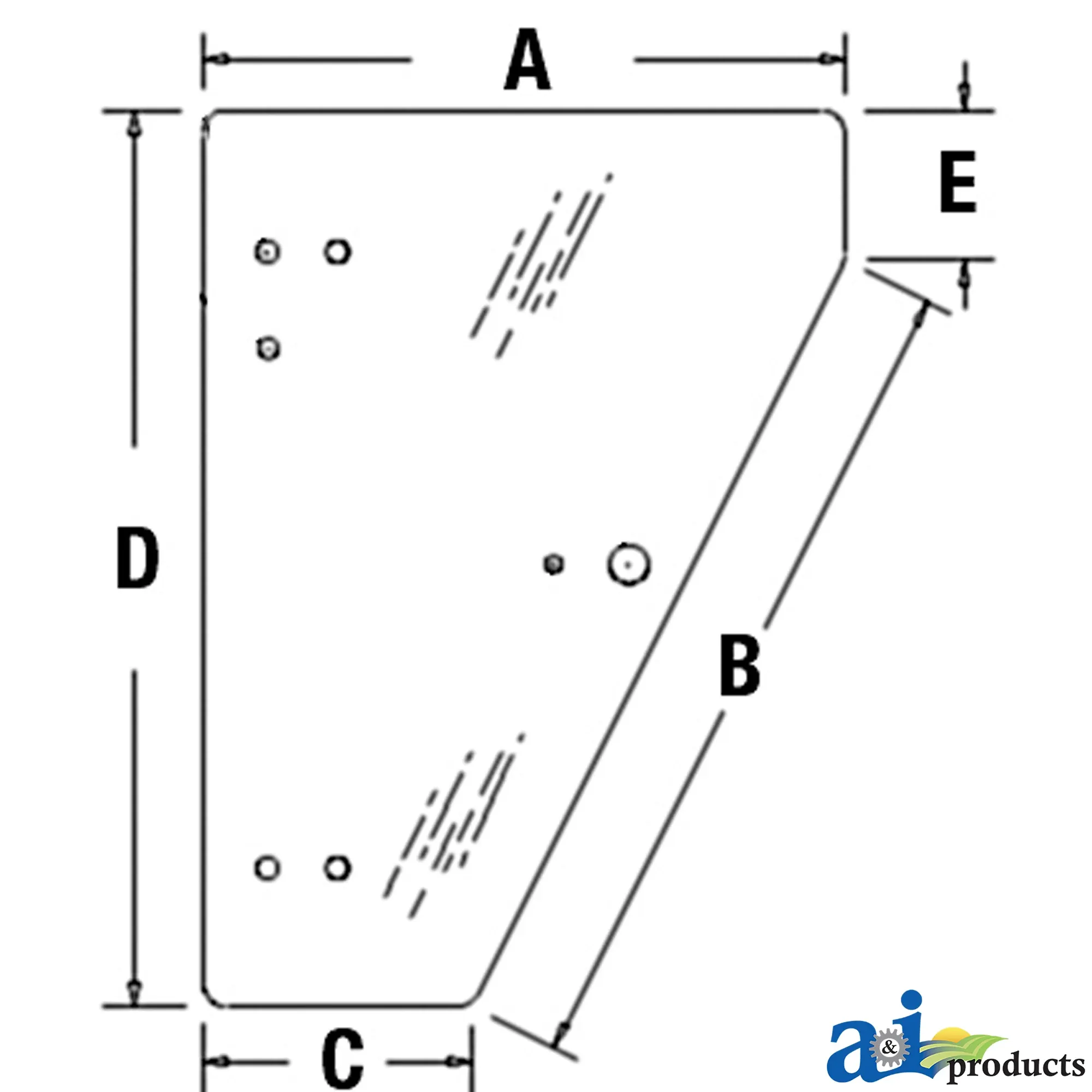 A&I Products Cab Door Glass - A-H206852