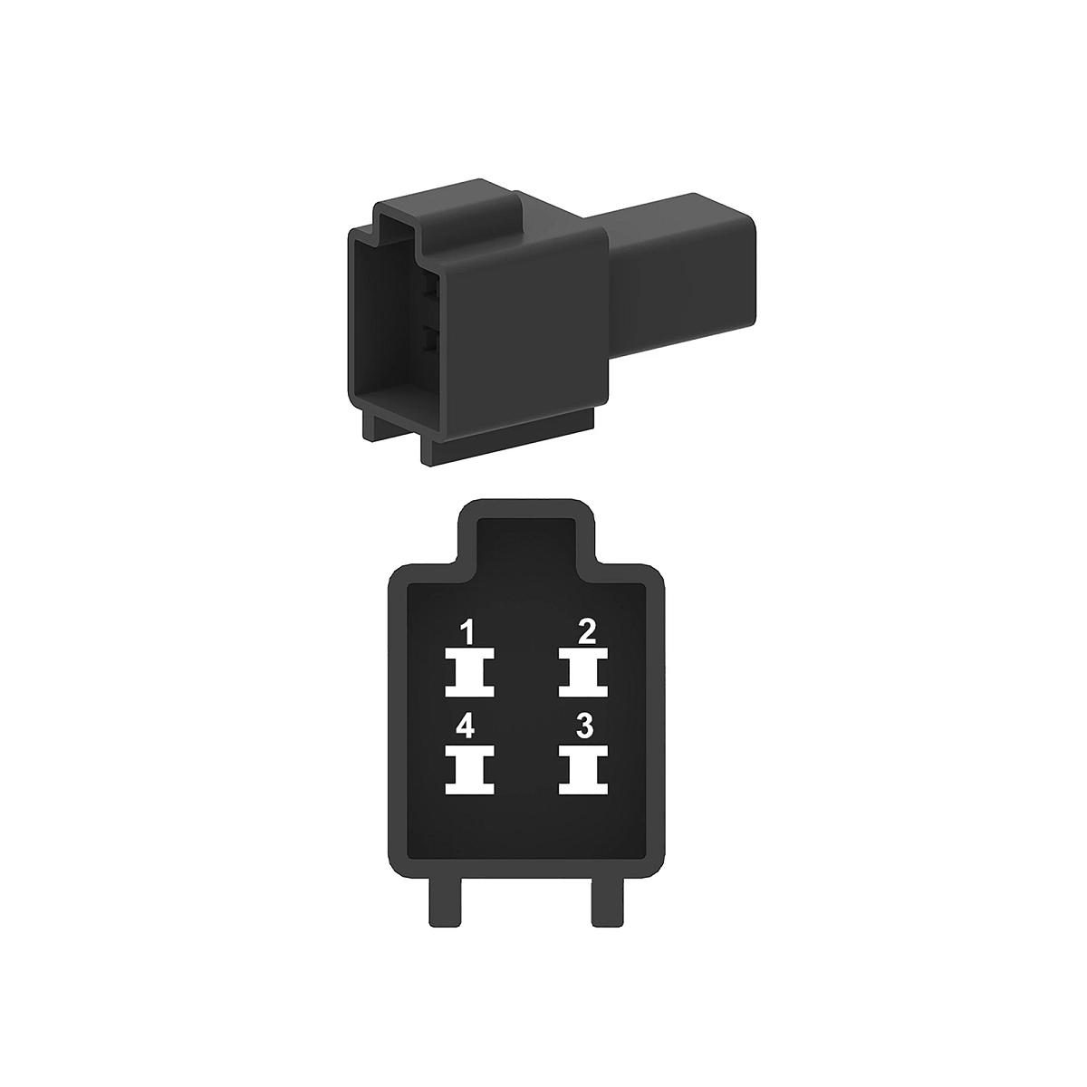 Conn Yazaki 62 4W Ms Ltgry Plstc