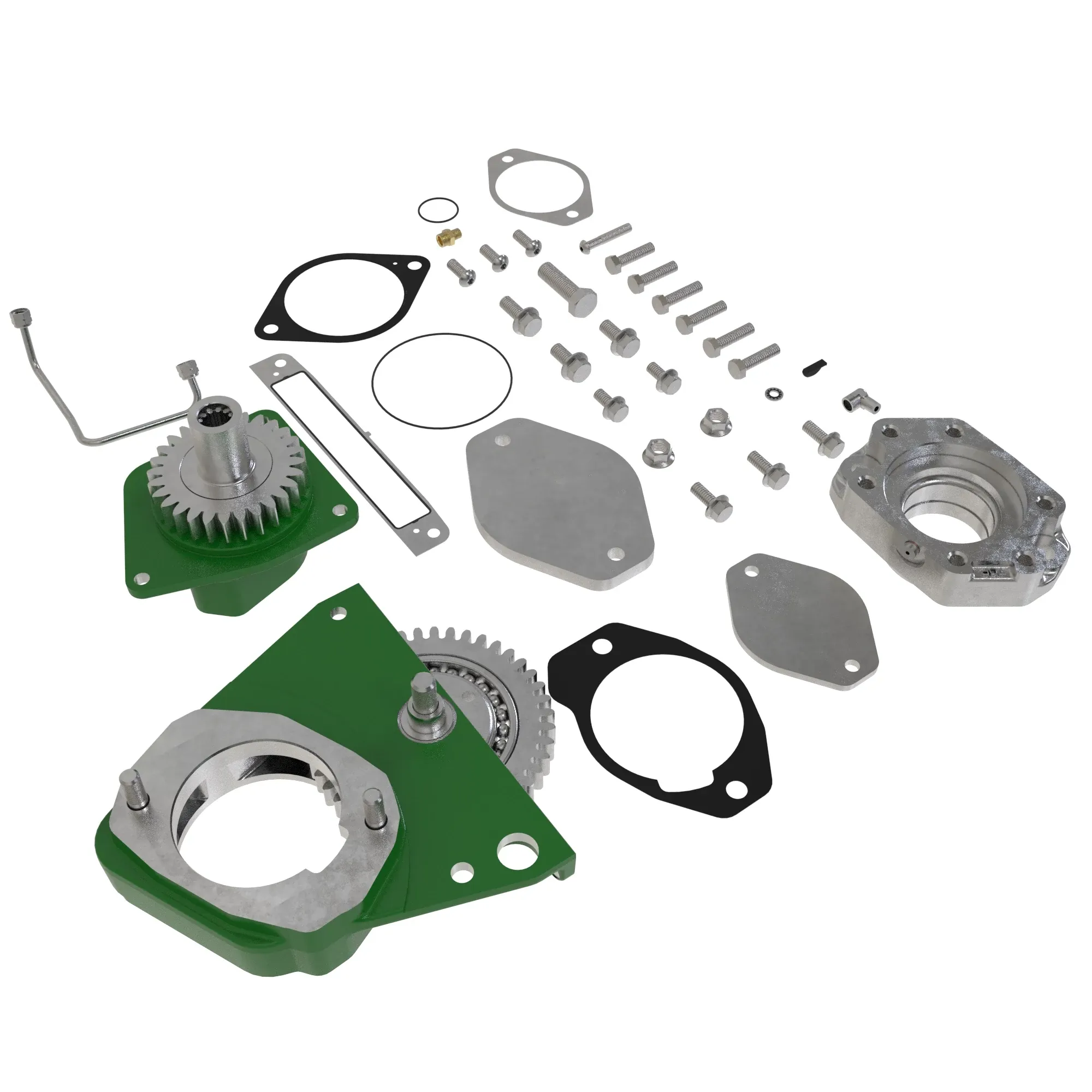 GEAR DRIVEN AUX DRIVE
FRONT SAE A SPLINE, REAR SAE B SPLINE