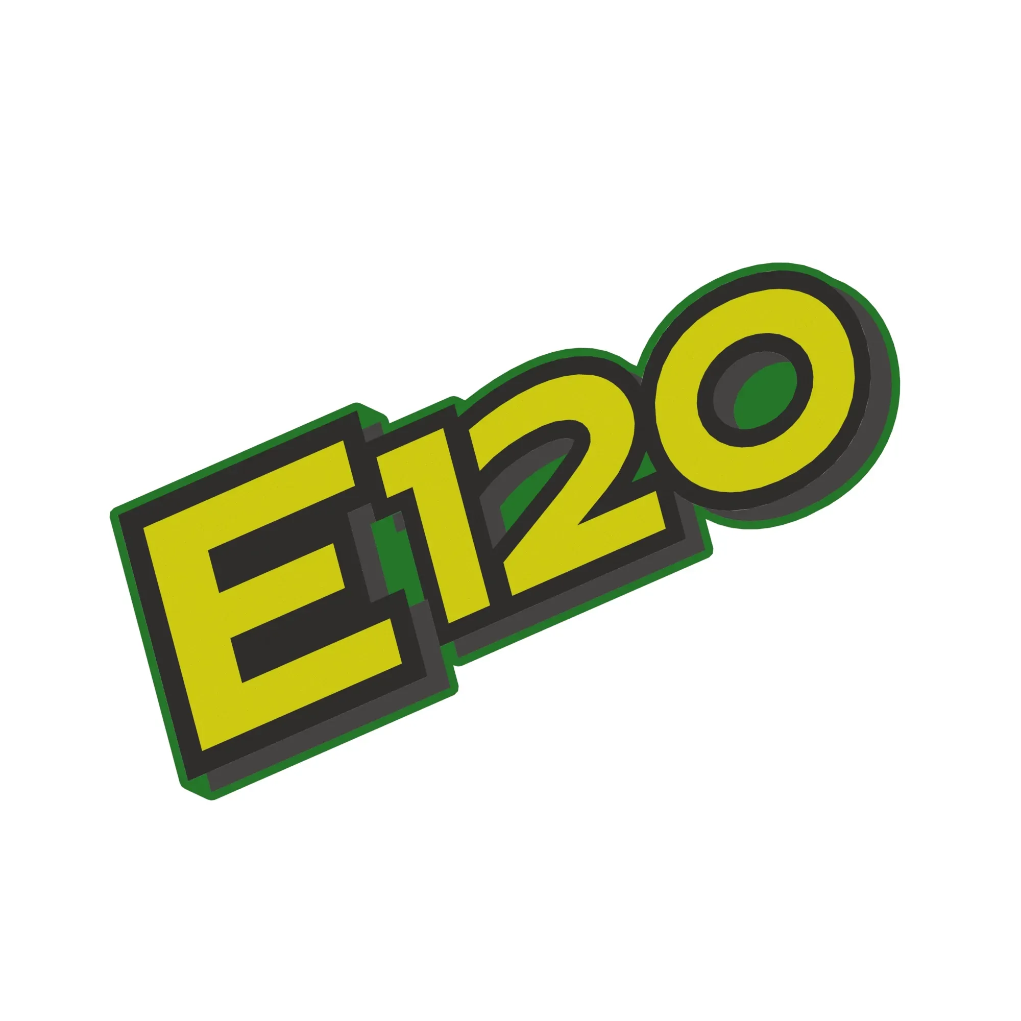 John Deere E120 Hood Label - UC15327