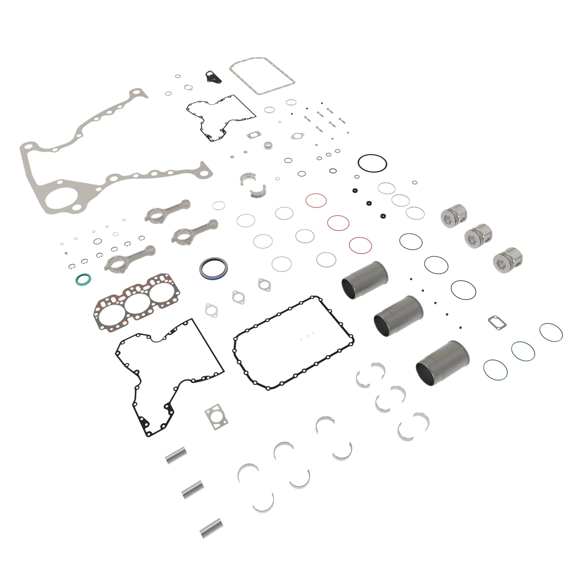 ENGINE OVERHAUL KIT, 3 CYLINDERS