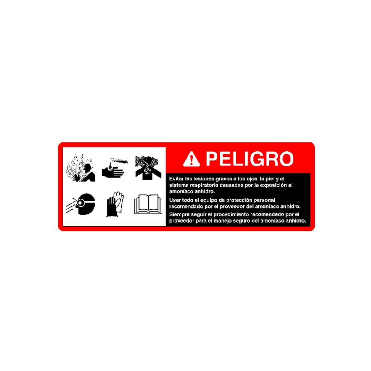 Sign, Danger, Anhydrous, Spanish