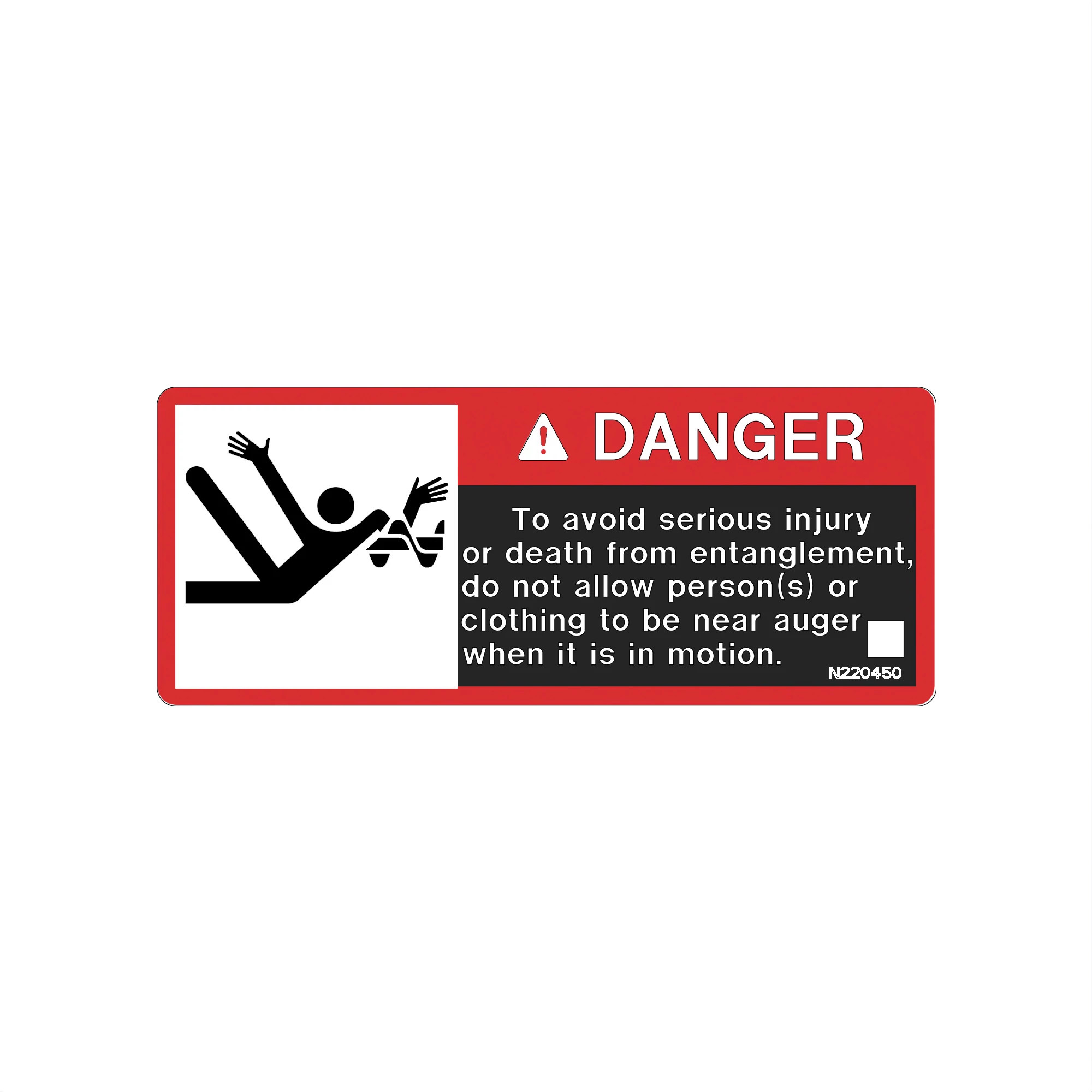 LABEL, LABEL-AUGER DANGER