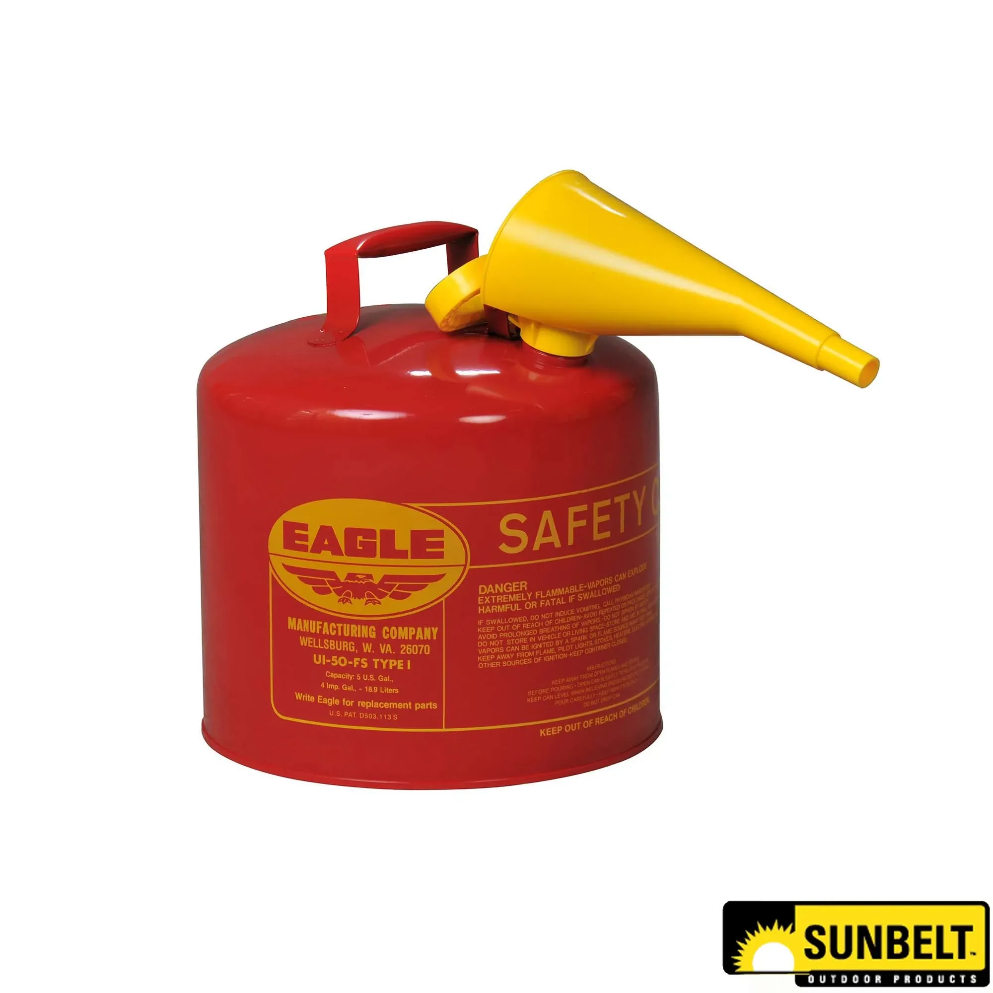 Sunbelt Eagle Type-I Safety Fuel Can (5 Gallon) - A-B1SC5