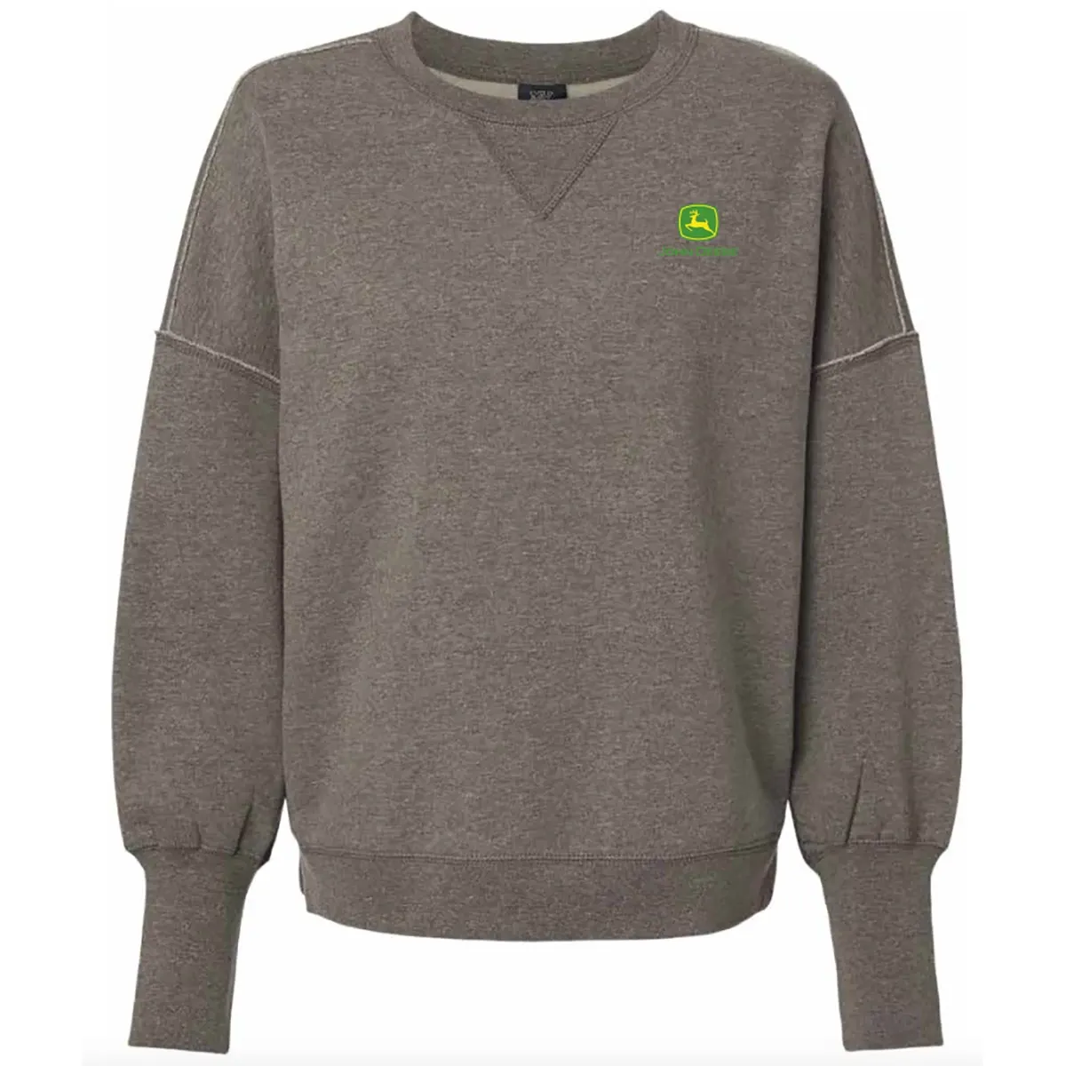 Women's Sueded Crewneck Sweatshirt - Charcoal