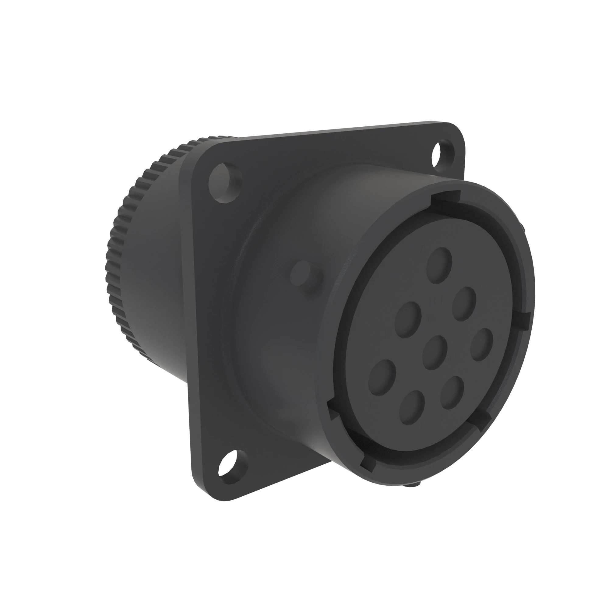 CONN ITT KPT/SE 8W F BLK PLSTC