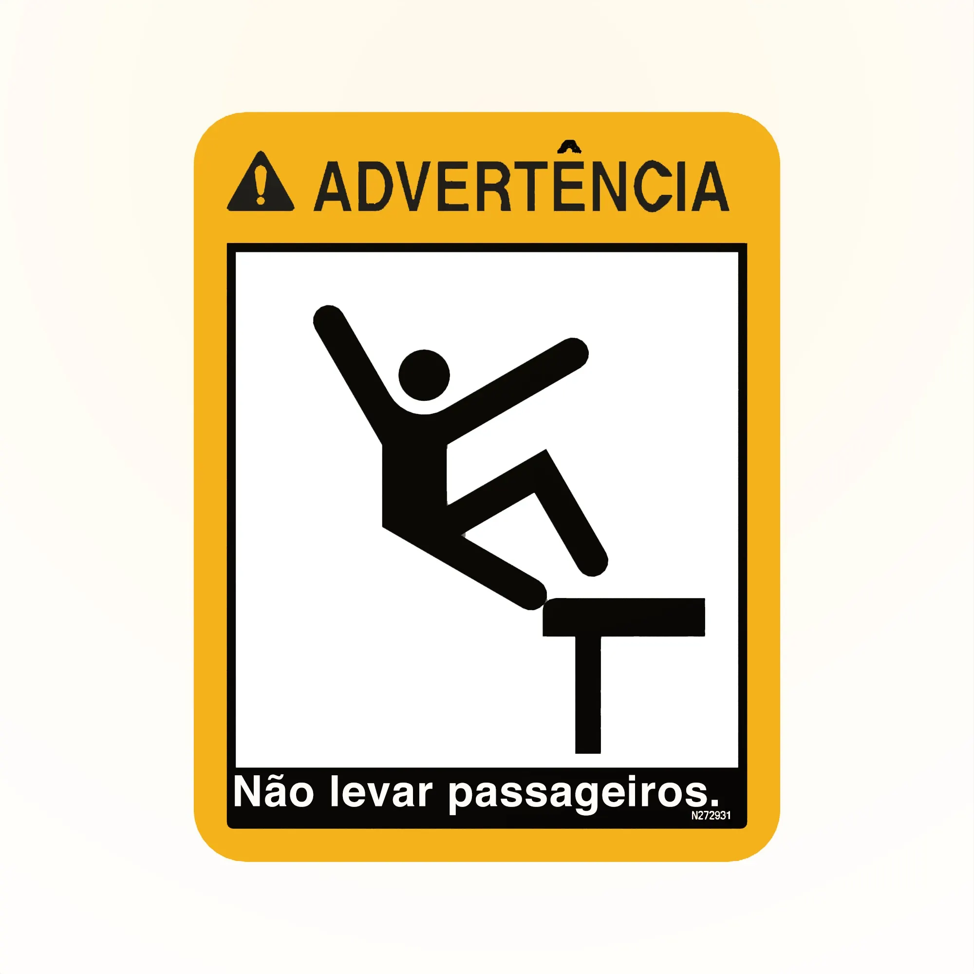 John Deere DO NOT Ride Label, Portuguese - N272931