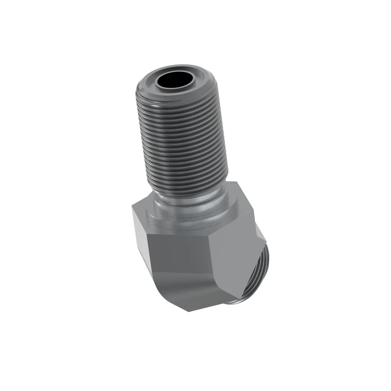 45 DEGREE BULKHEAD ELBOW, ORFS