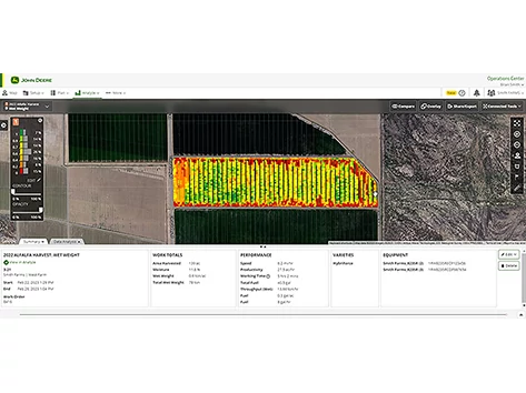 Field Analyzer screen in John Deere Operations Center