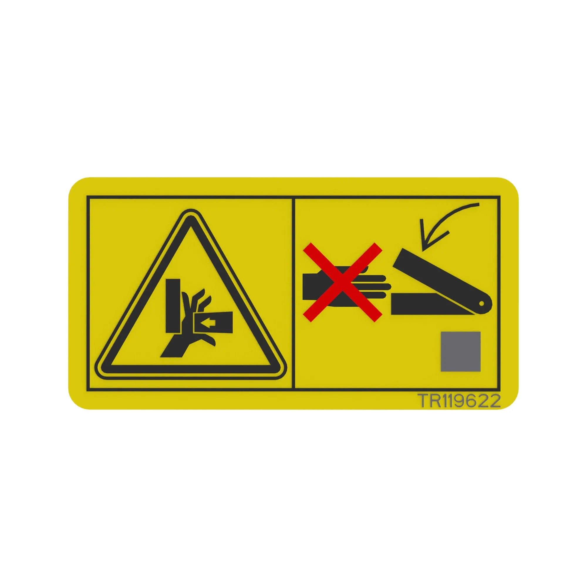 John Deere Avoid Crushing And Pinching Label - TR119622