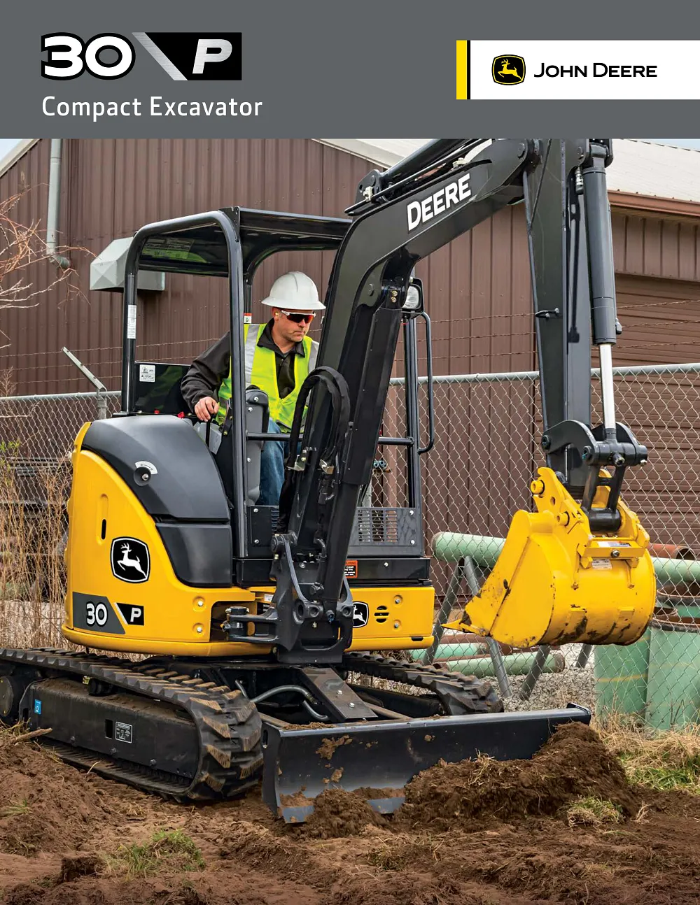 John Deere 30 P-Tier Compact Excavator Brochure cover