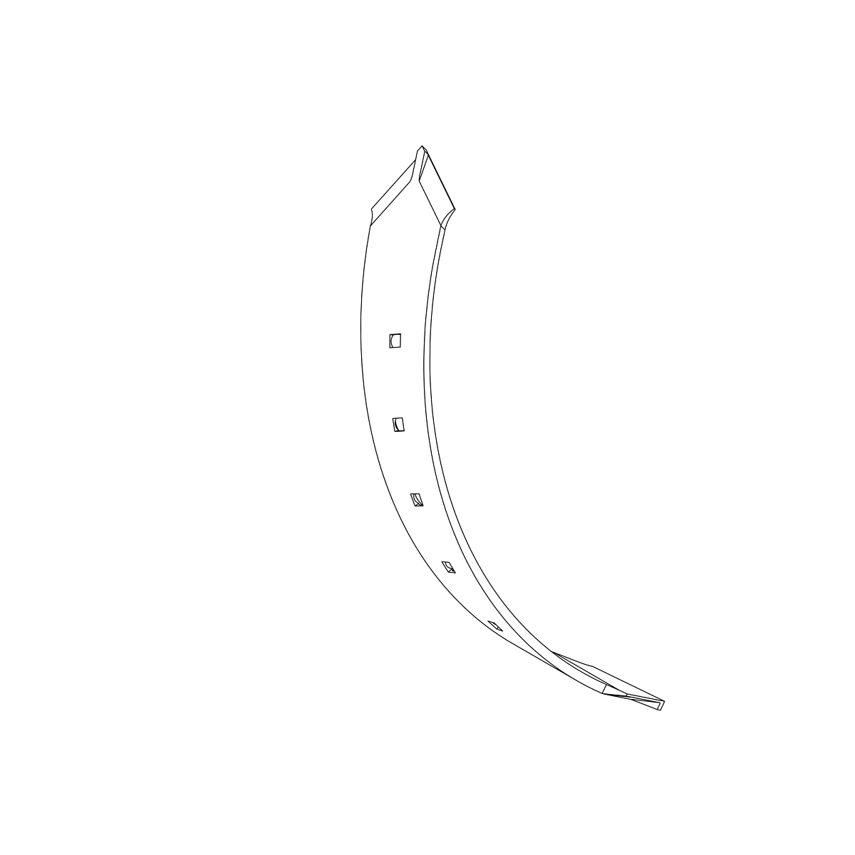 Shovel Twisted RH 1/2" X 4" X 22"