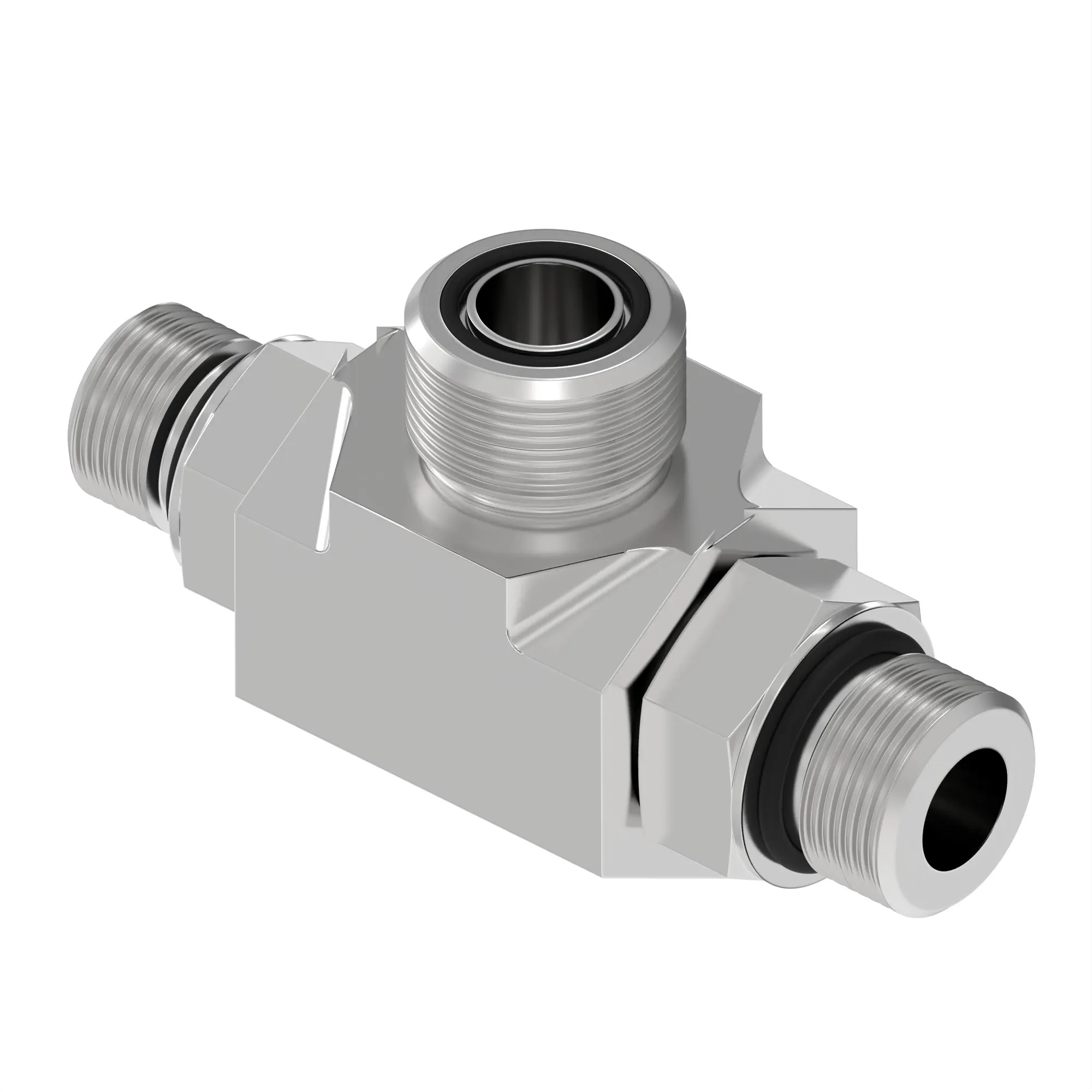 TEE FITTING, STUD RUN TEE, M22 PORT