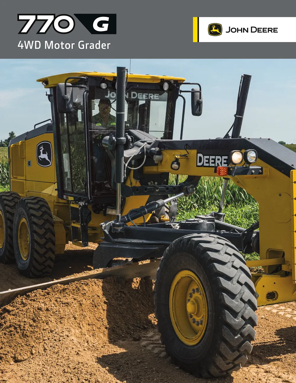 770 G-Tier 4WD Motor Grader Brochure cover