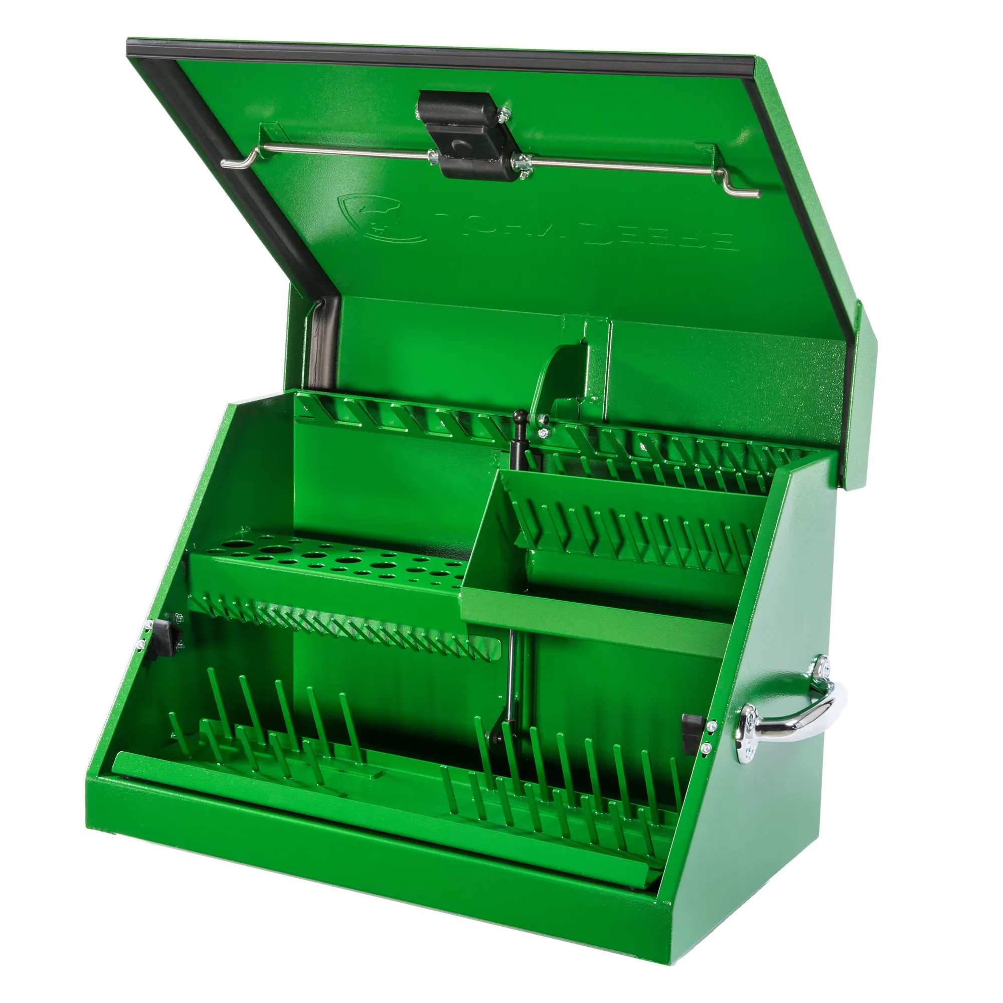 23-in. Triangle Toolbox; green powder-coated, textured finish
