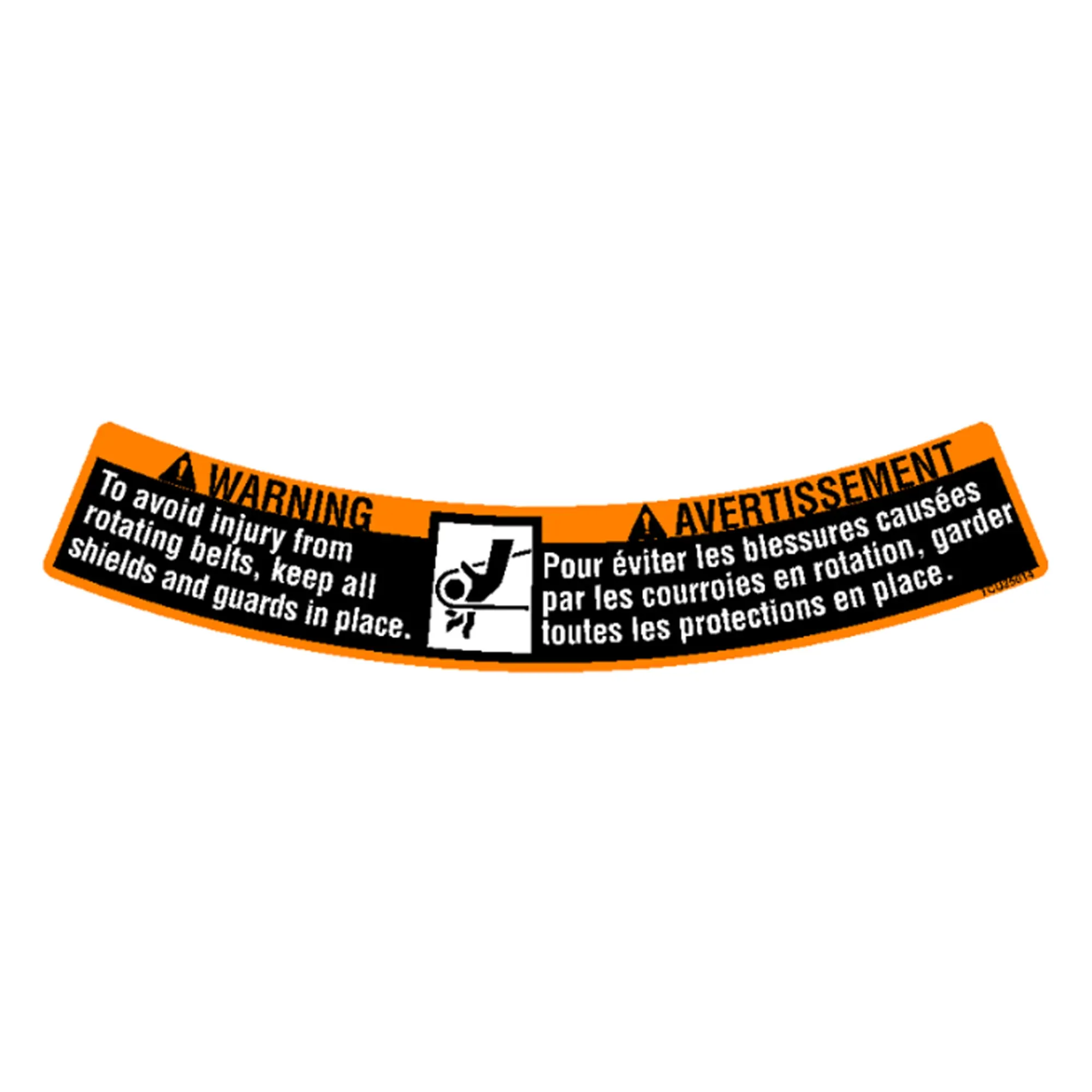 John Deere Safety Sign, Warning, English and French - TCU25014