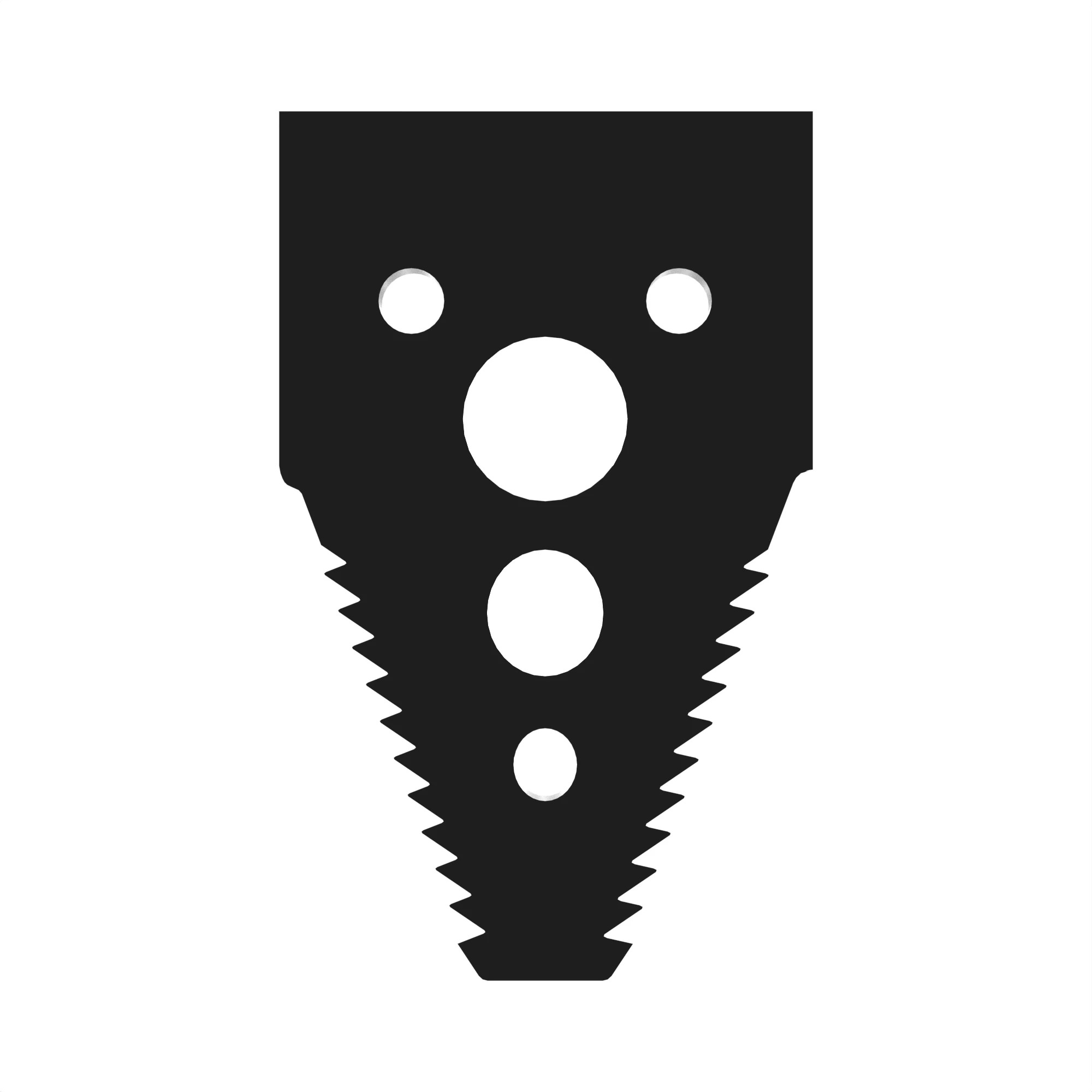 SECTION, HALF - COARSE TOOTH