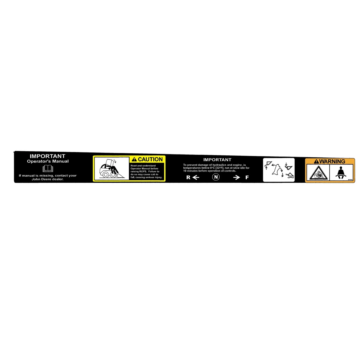 Label, Warning, Hand Control LH Lab