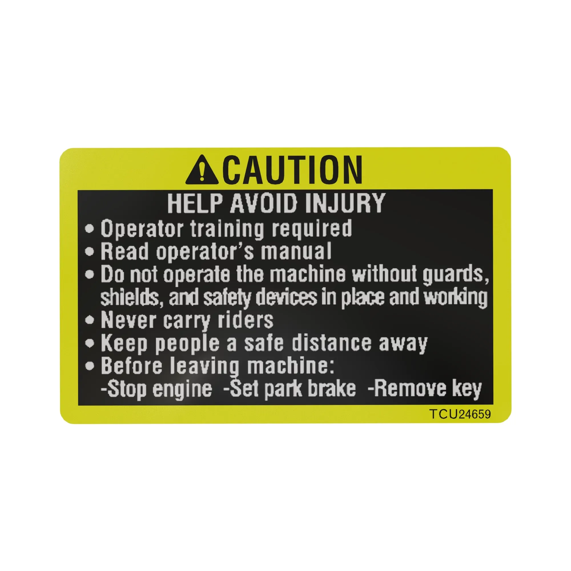 LABEL, GENERAL CAUTION (ENG)