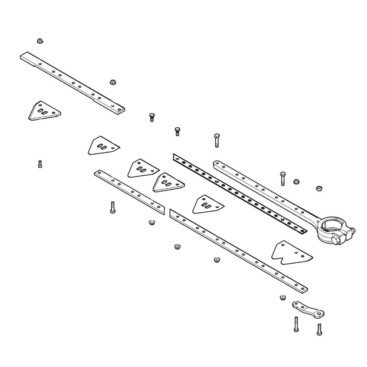 Cutterbar, Knf Assy-30FT Ddlh-Top D
