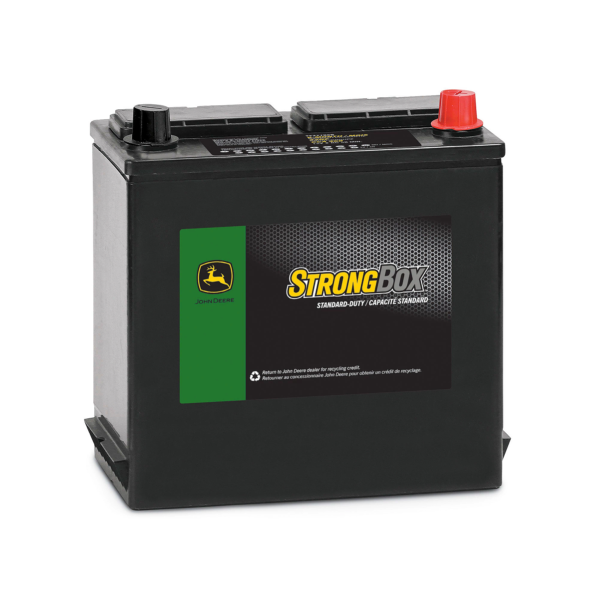 John Deere 12 Volt Battery, Wet Charged, 35 Ah, 360 CCA, 22NF BCI - TY27798B