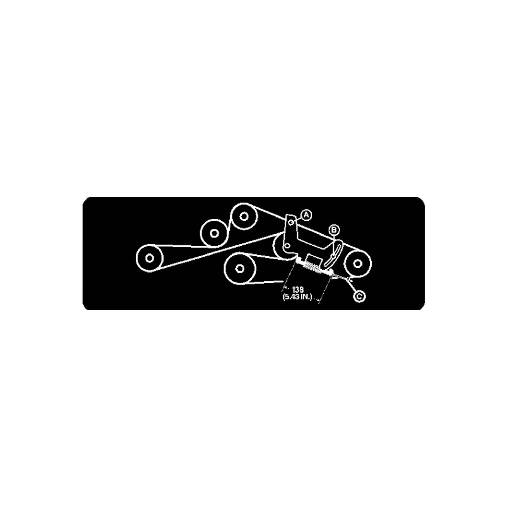 John Deere Belt Tension Label - TCU36590