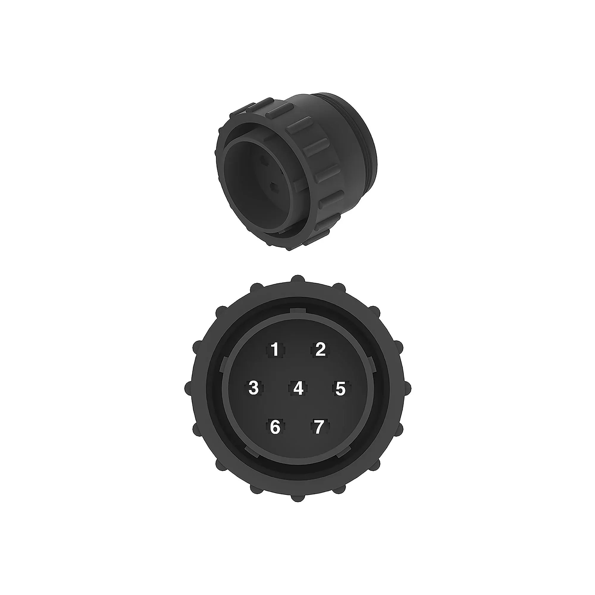 John Deere Black Electrical Connector Housing, Cavities 7 - 57M8485