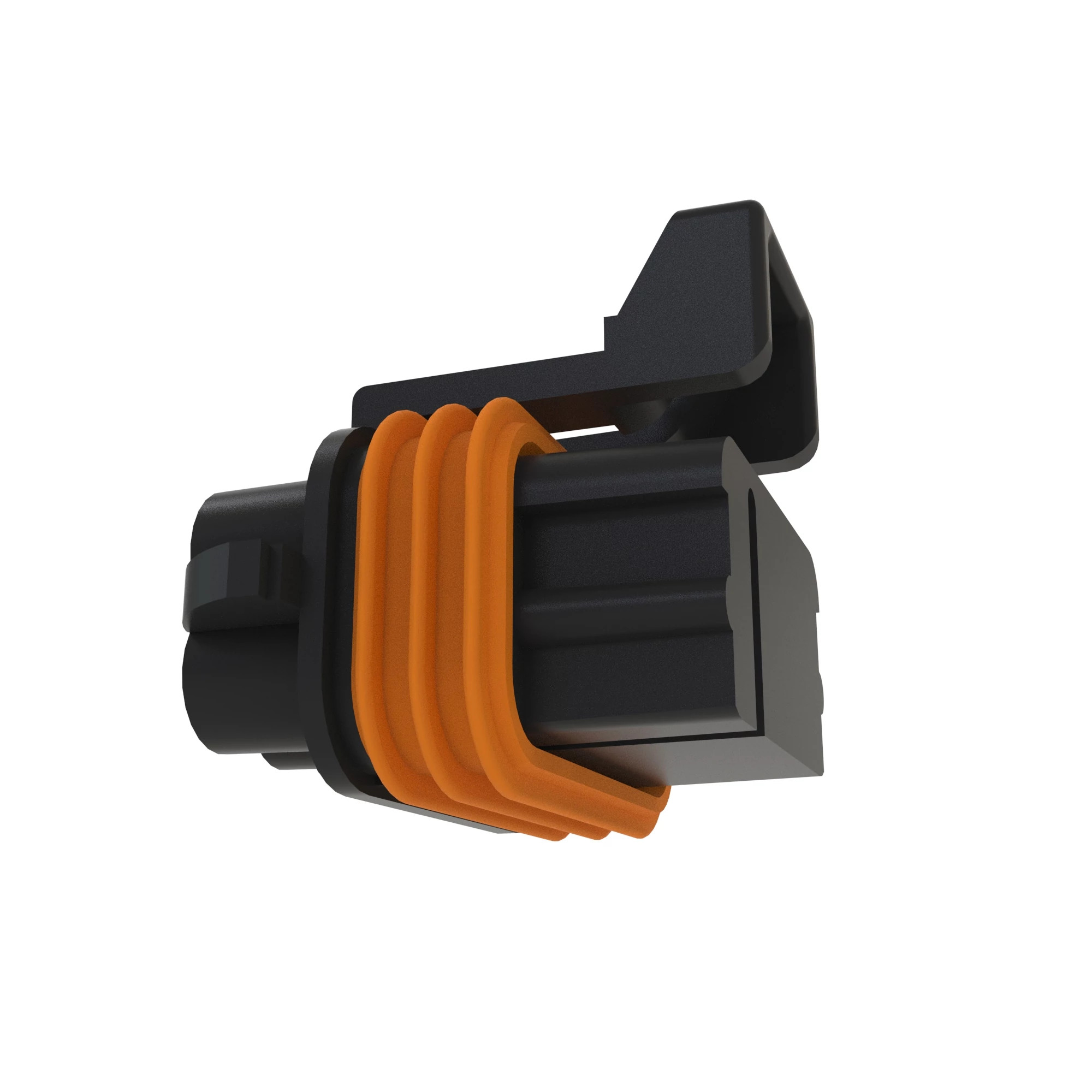 John Deere Black External Electrical Connector Housing, 8 Cavities - 57M7261