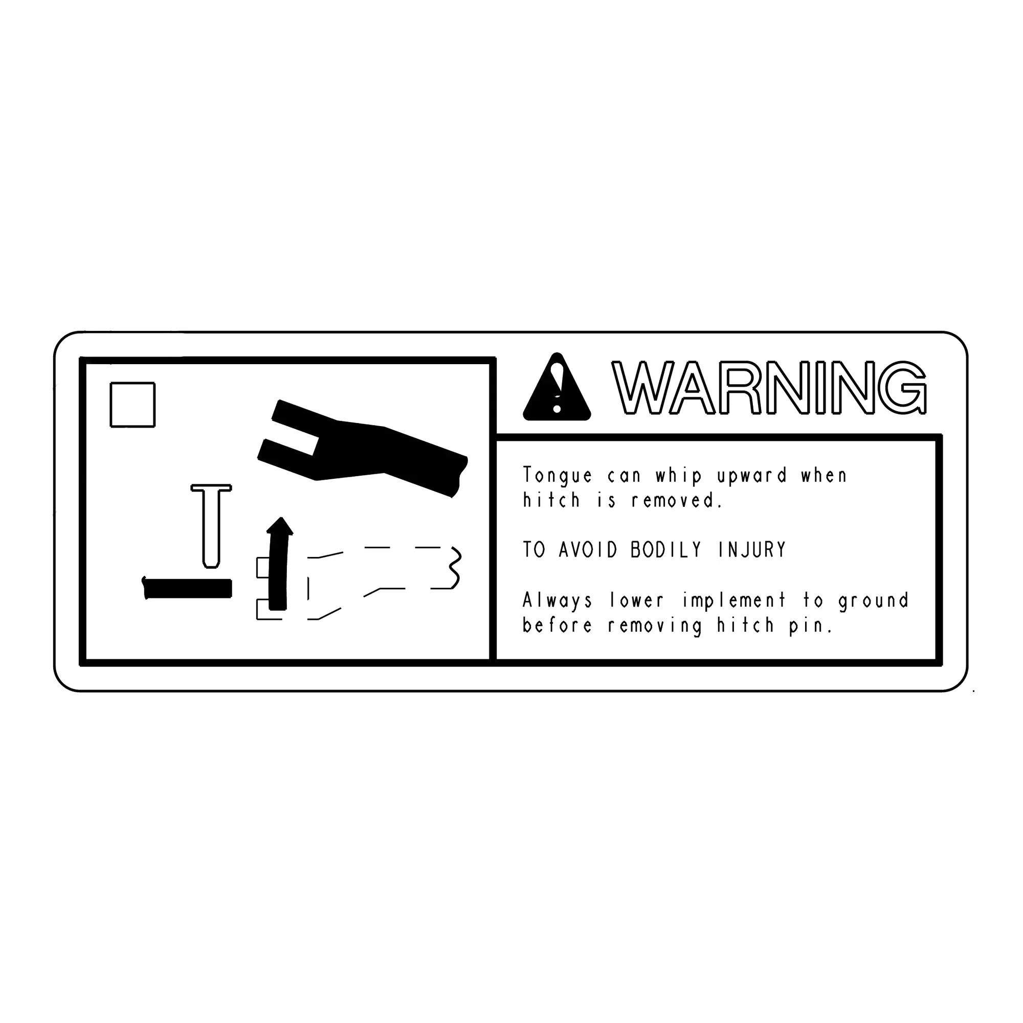 John Deere Warning Safety Sign - A53361