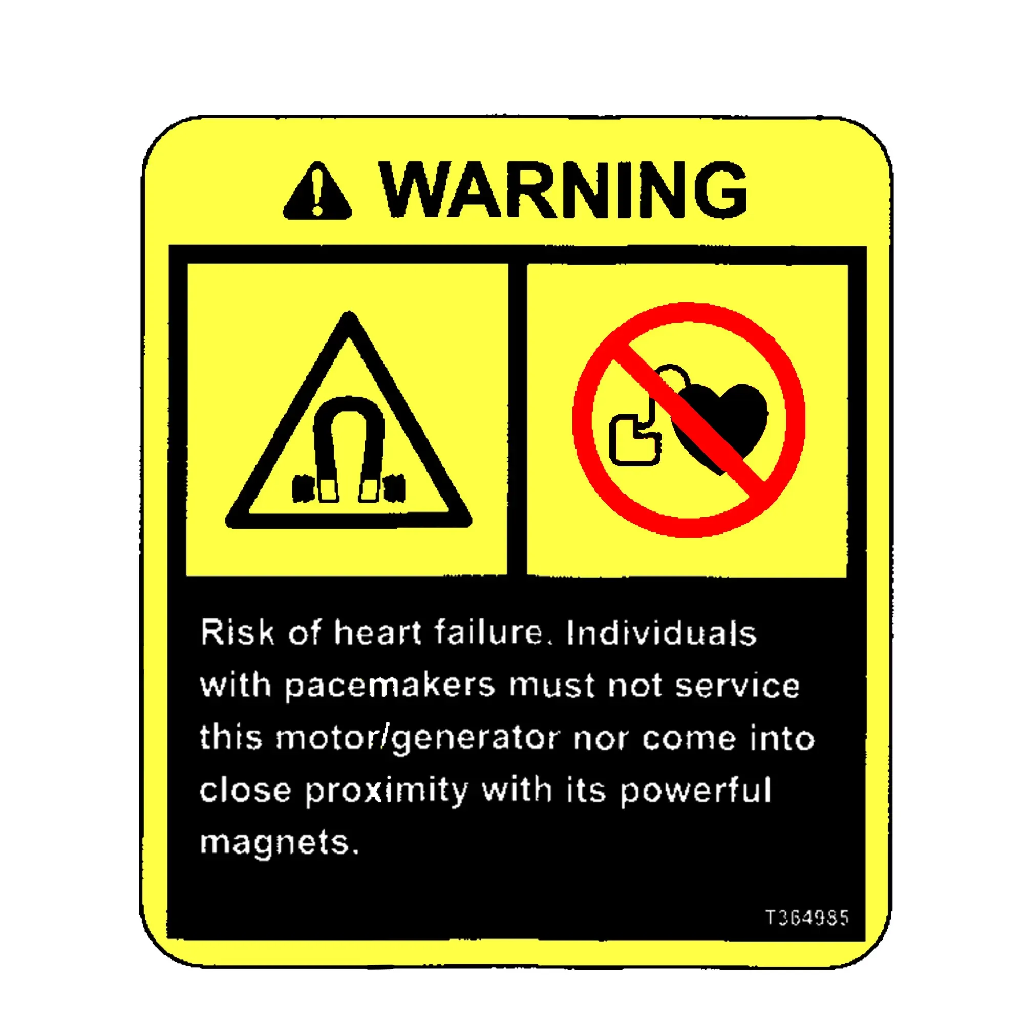 DECAL, MAGNETIC FIELD HAZARD