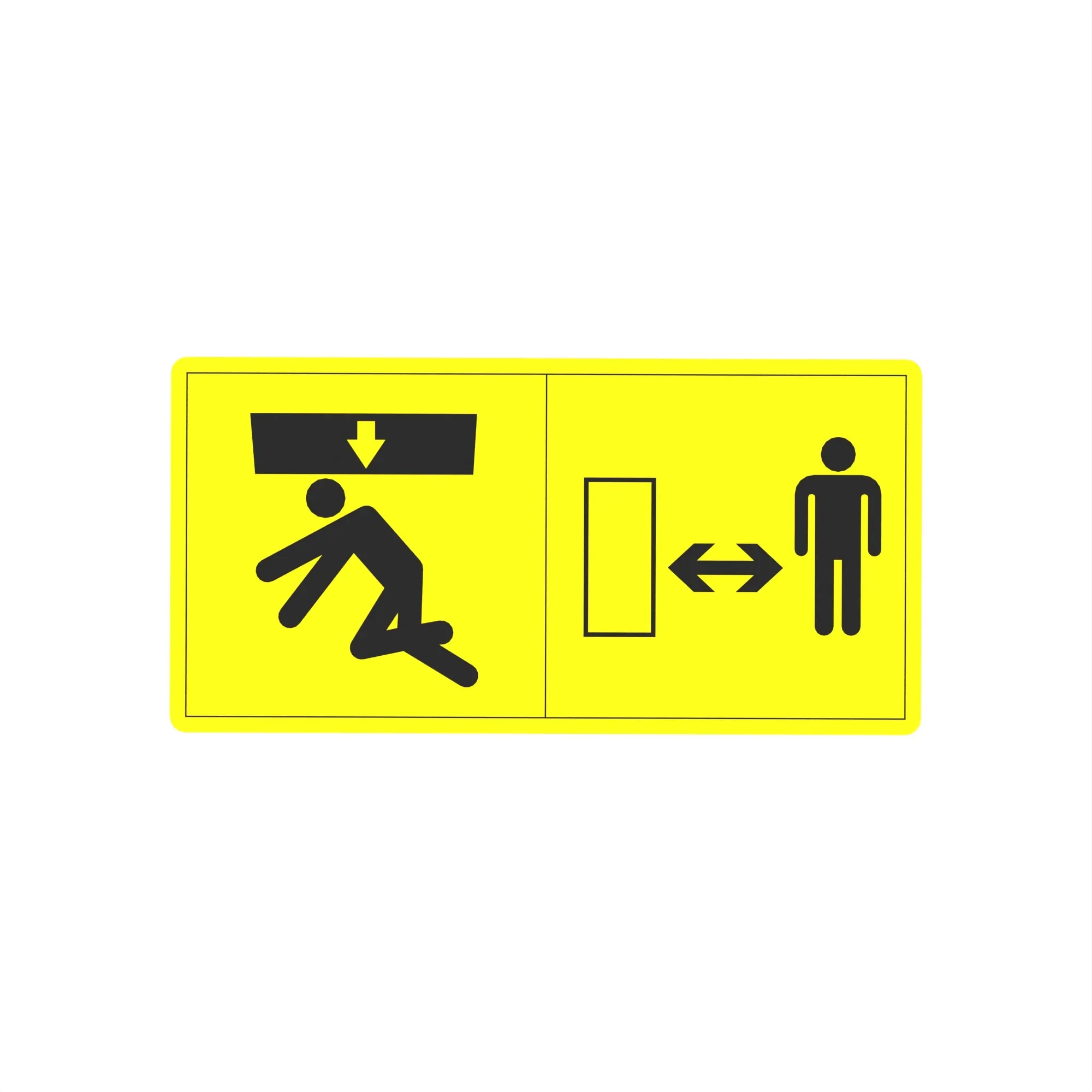 John Deere Crushing Horizontal Caution Decal - N315860