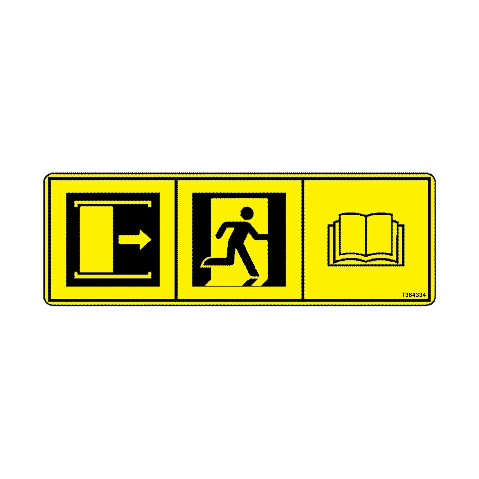 John Deere Safety Sign, Emergency Exit - T364334