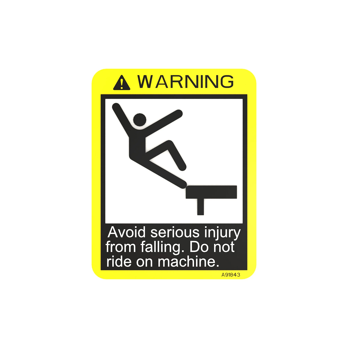 Do Not Ride Toys Sign A91843: Do Not Ride Warning Label | Shop.Deere.com