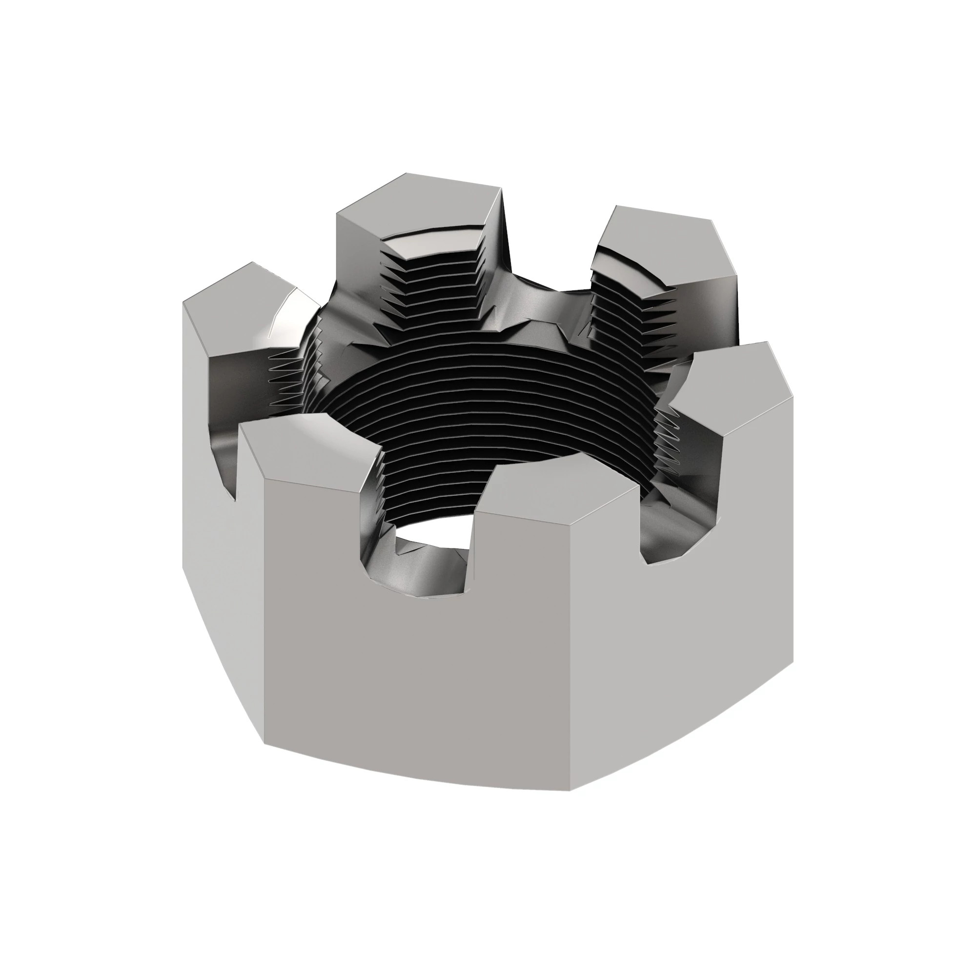 NUT, HEX SLOTTED
