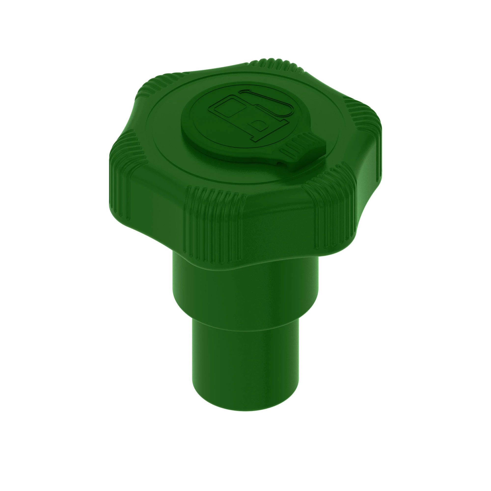 FILLER CAP, ROV (CONE), GREEN, LOCK