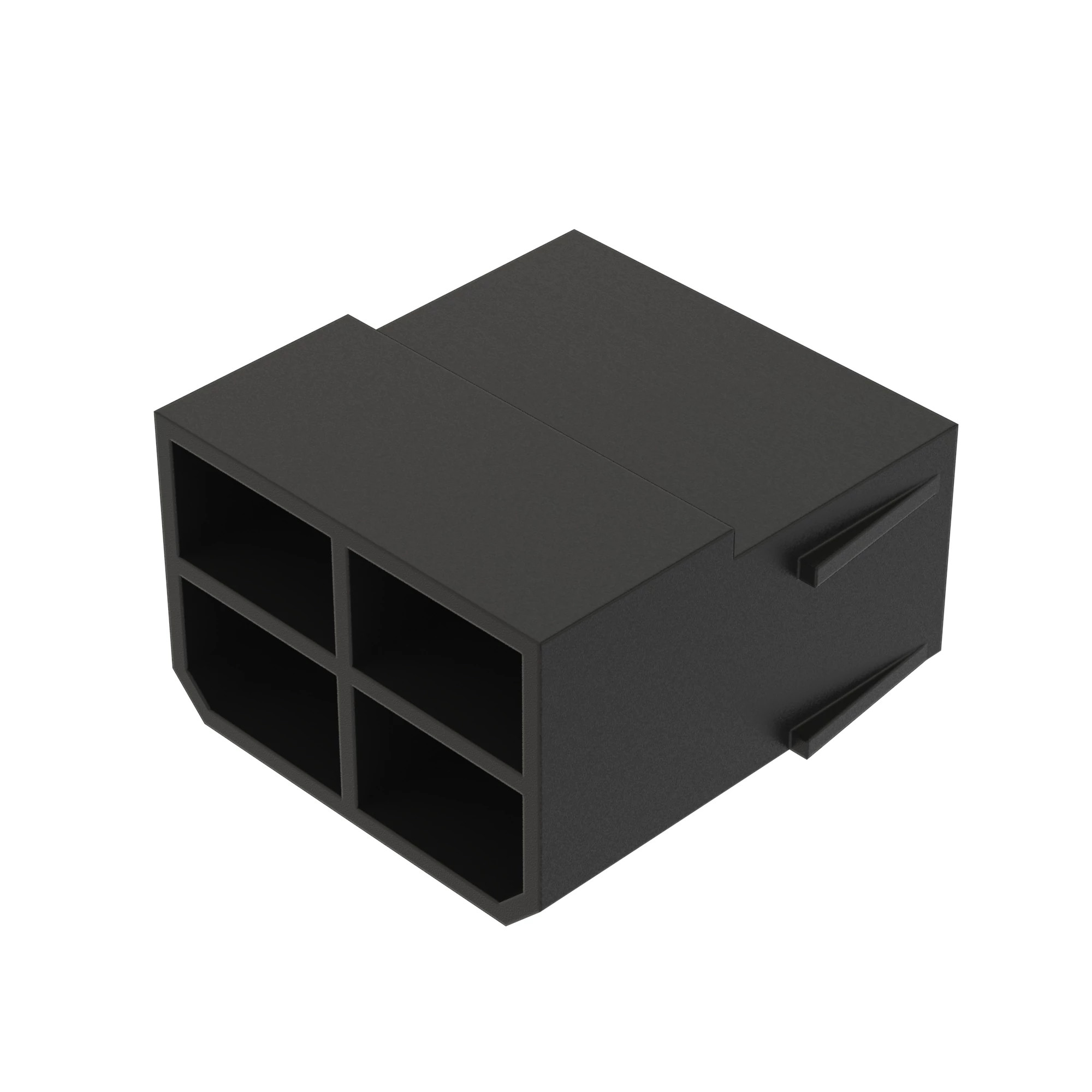 CONN TYCO FASTON 4W F BLK NYLON