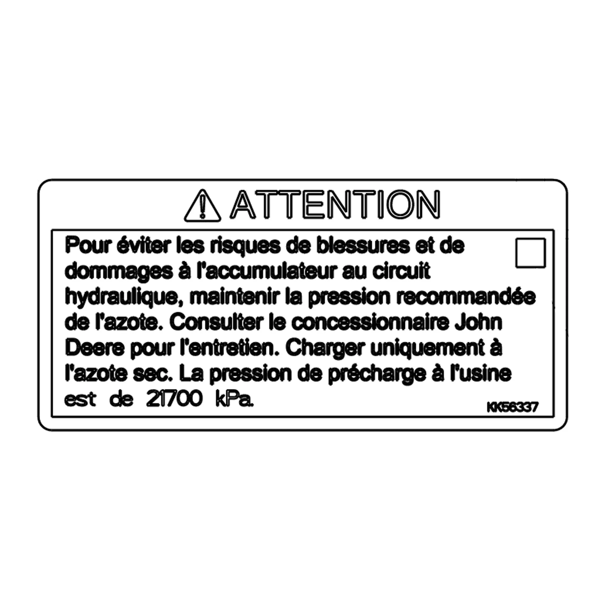 John Deere Safety Sign - KK56337