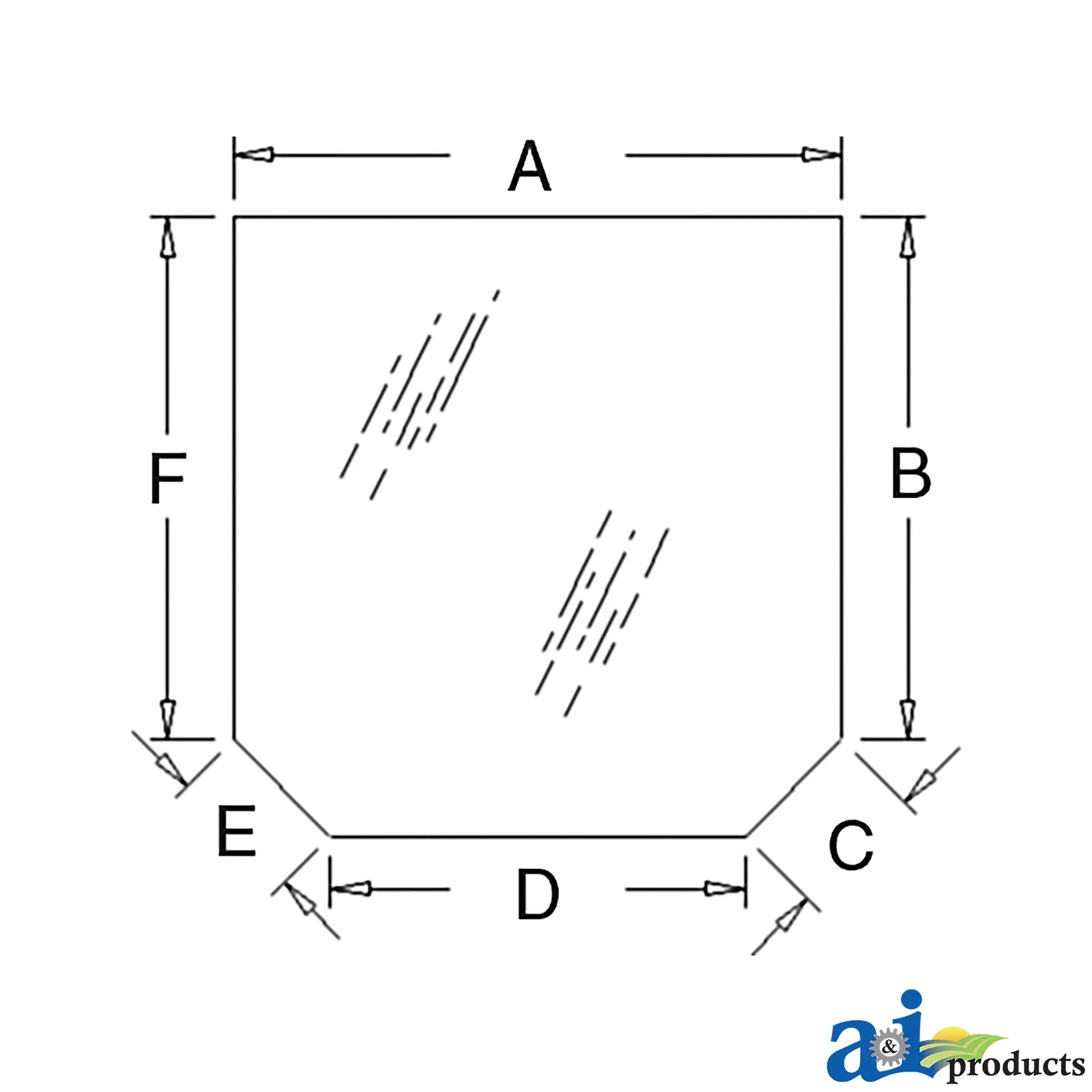 A&I Products Rear Windowpane - A-R206835
